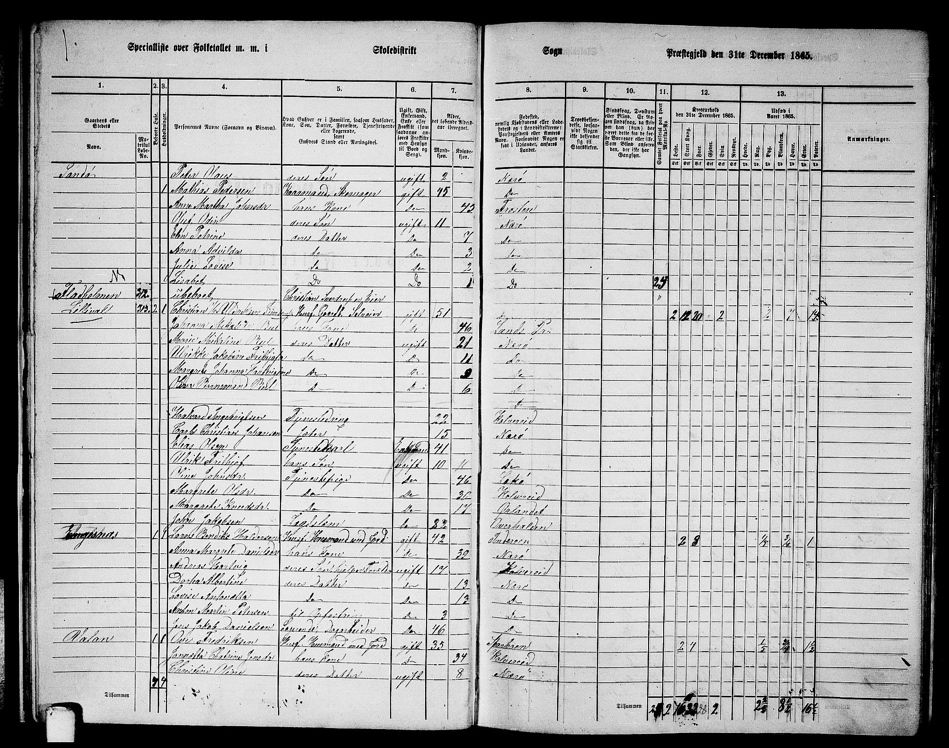 RA, 1865 census for Nærøy, 1865, p. 24