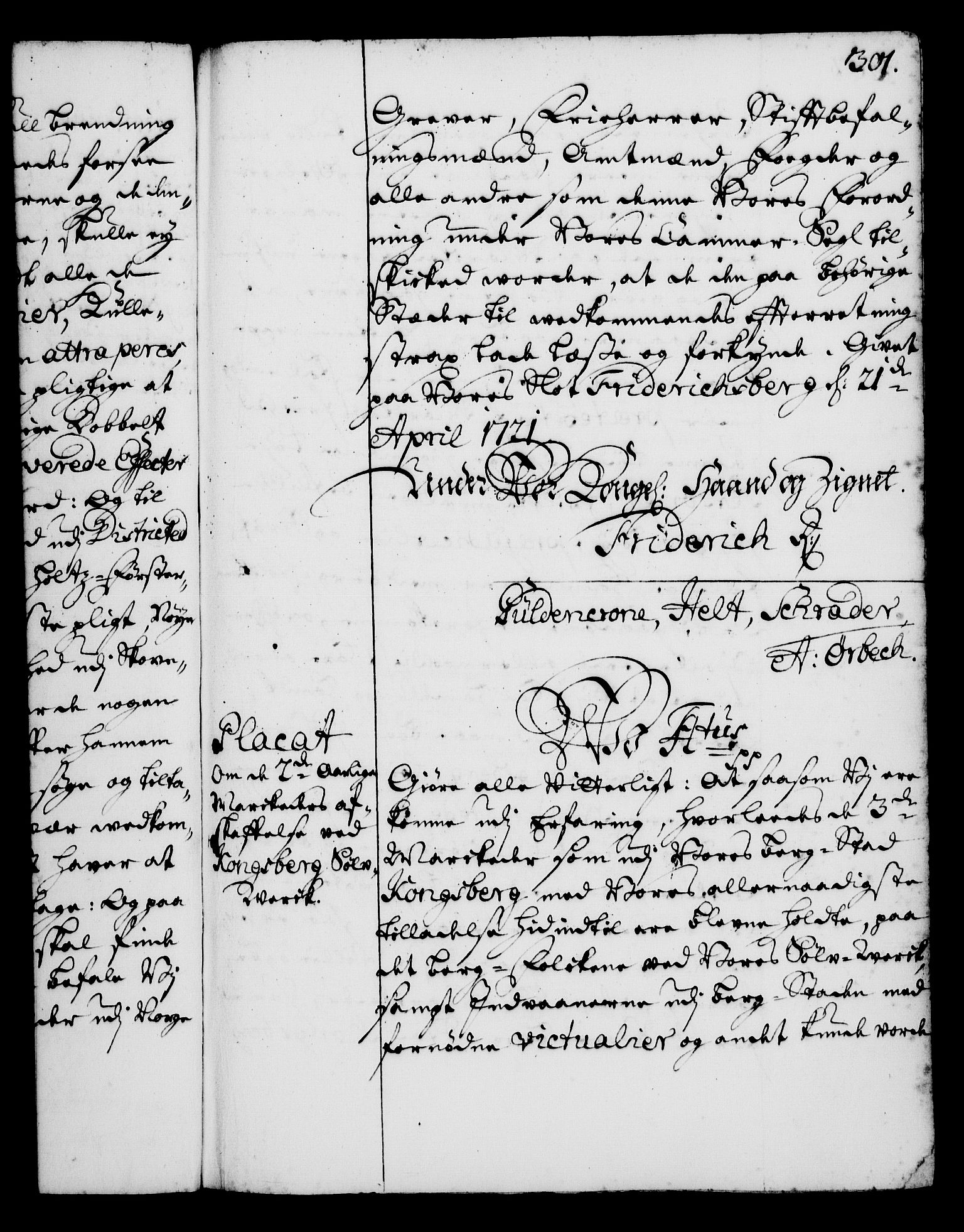 Rentekammeret, Kammerkanselliet, AV/RA-EA-3111/G/Gg/Gga/L0001: Norsk ekspedisjonsprotokoll med register (merket RK 53.1), 1720-1723, p. 301