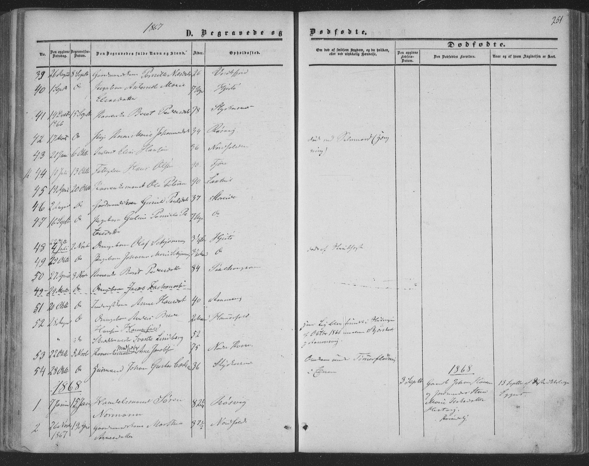 Ministerialprotokoller, klokkerbøker og fødselsregistre - Nordland, AV/SAT-A-1459/853/L0770: Parish register (official) no. 853A09, 1857-1870, p. 251