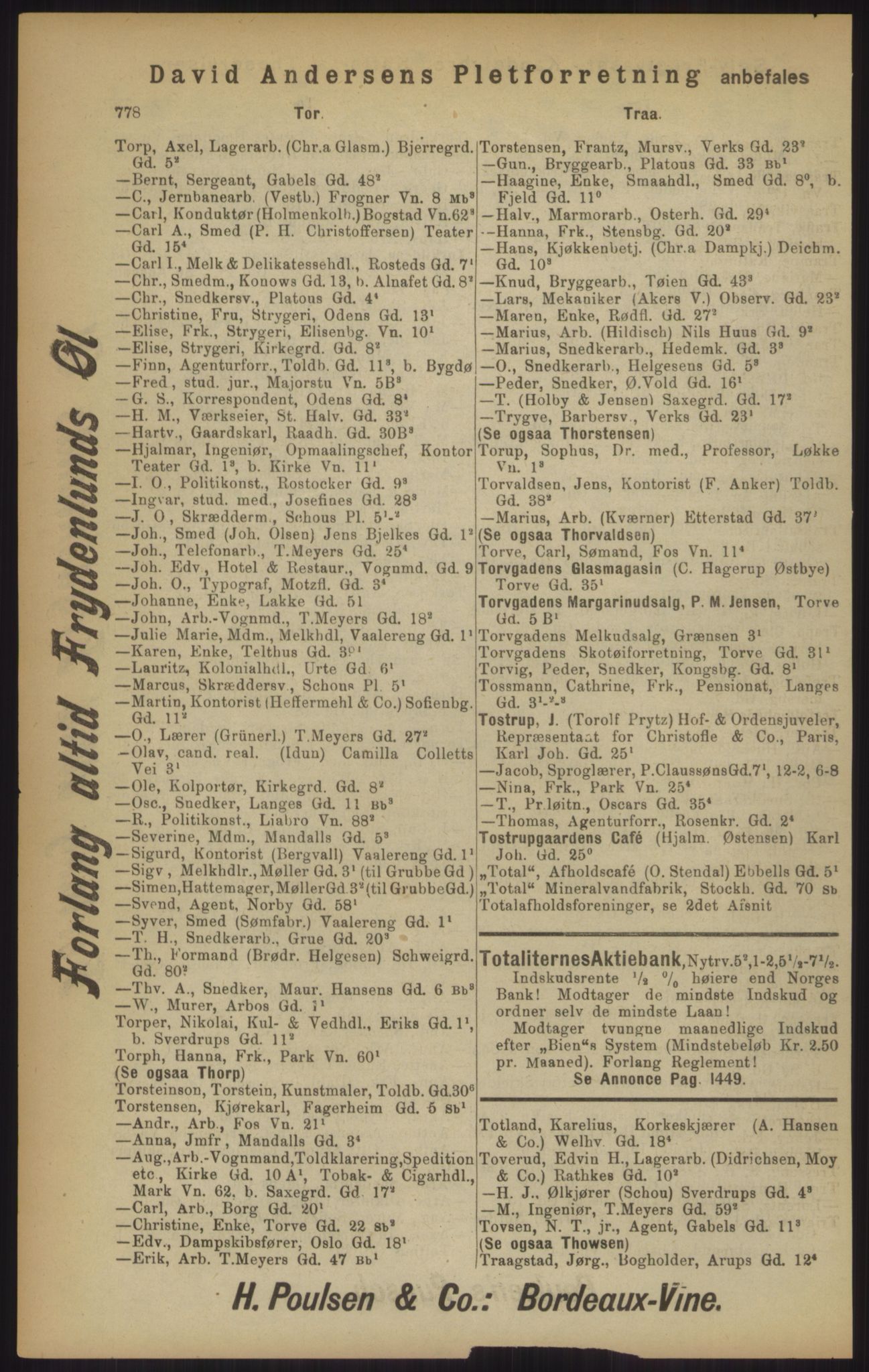 Kristiania/Oslo adressebok, PUBL/-, 1902, p. 778