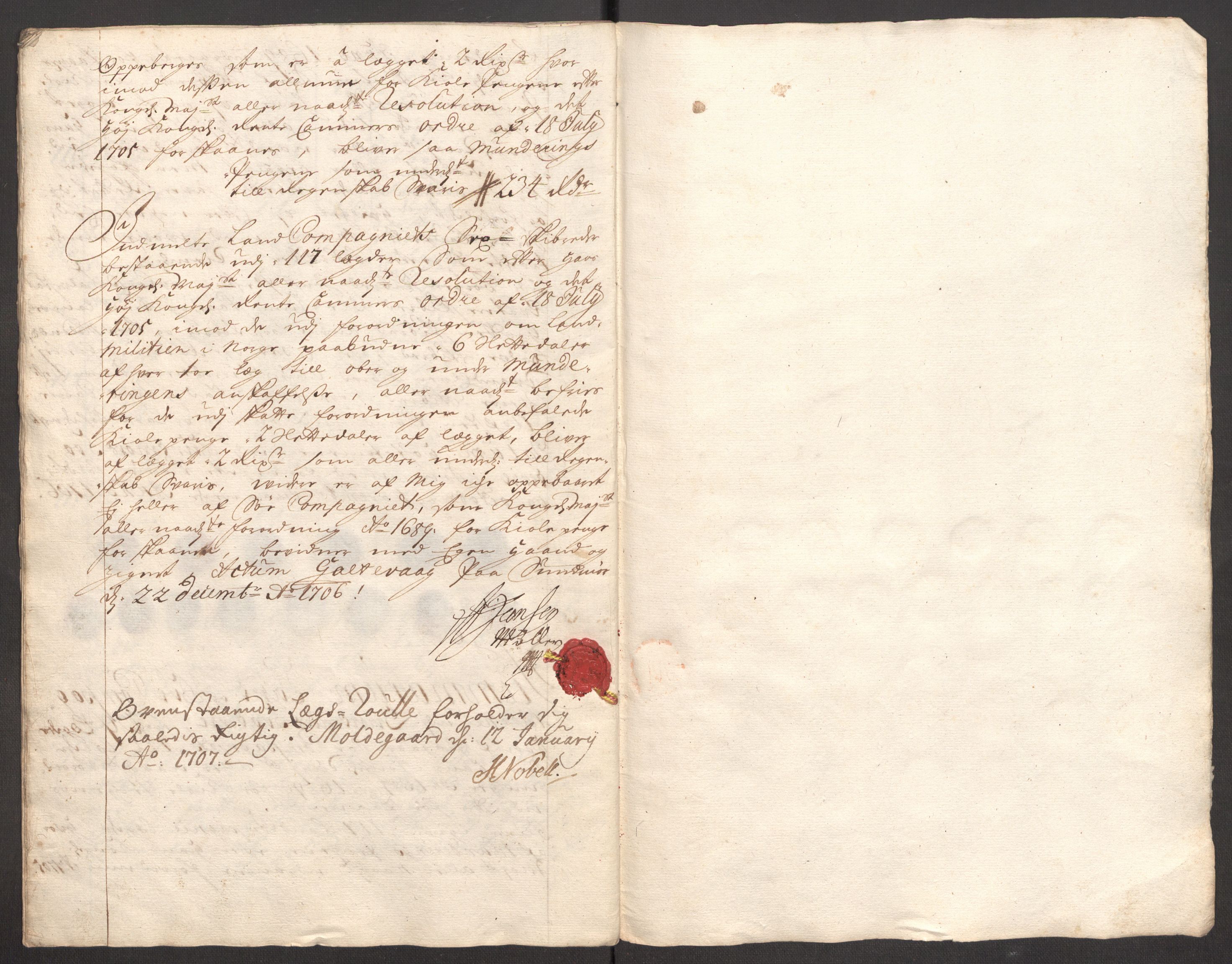 Rentekammeret inntil 1814, Reviderte regnskaper, Fogderegnskap, AV/RA-EA-4092/R54/L3561: Fogderegnskap Sunnmøre, 1706-1707, p. 149