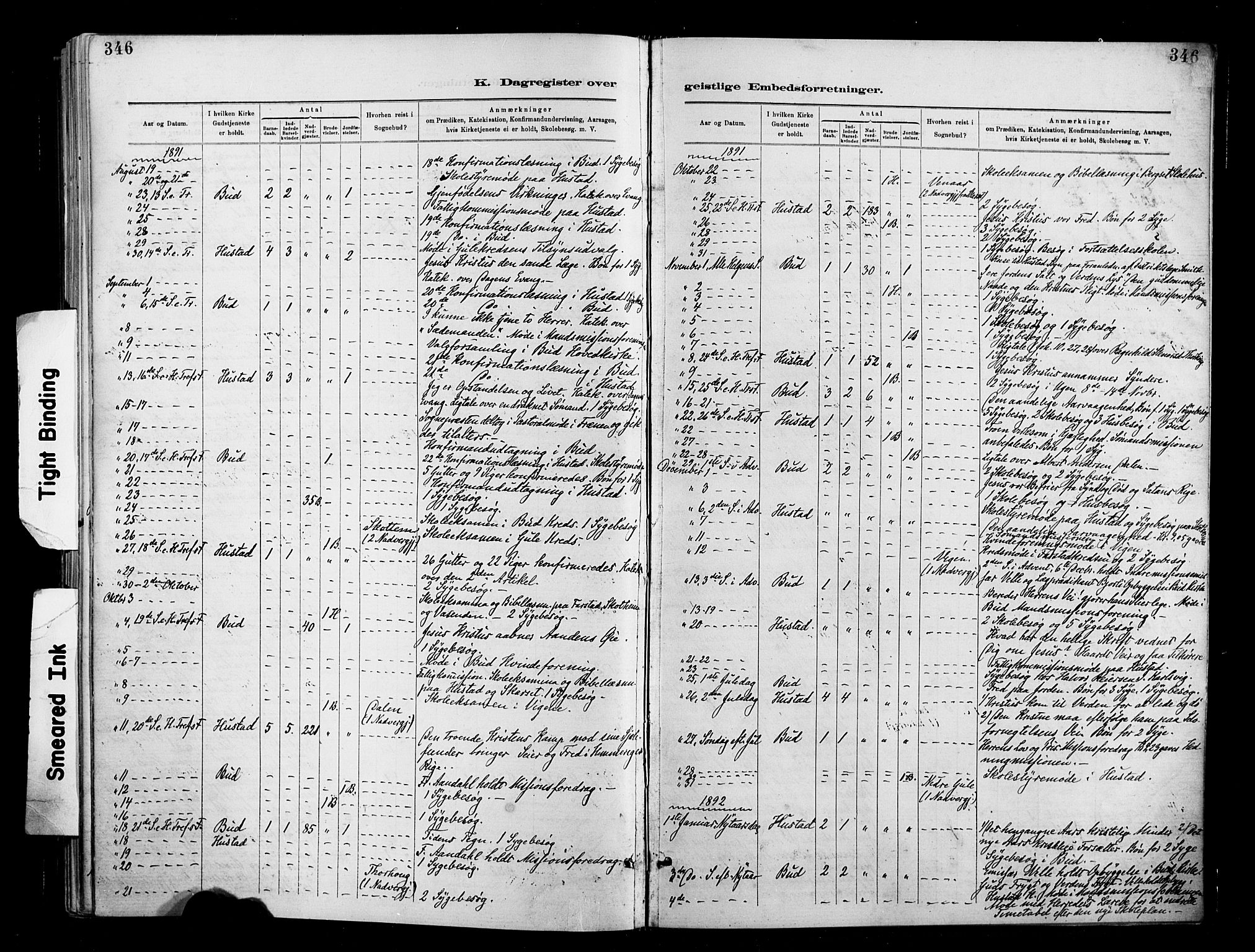 Ministerialprotokoller, klokkerbøker og fødselsregistre - Møre og Romsdal, SAT/A-1454/566/L0769: Parish register (official) no. 566A08, 1881-1903, p. 346