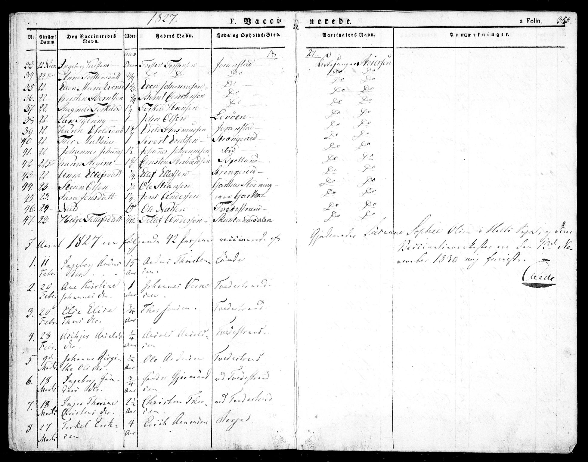 Holt sokneprestkontor, AV/SAK-1111-0021/F/Fa/L0006: Parish register (official) no. A 6, 1820-1835, p. 353