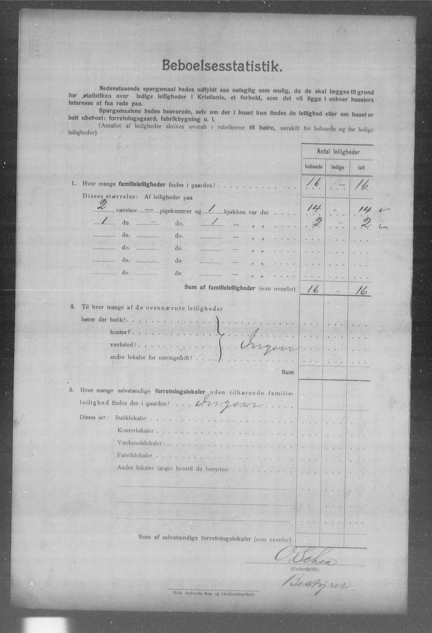 OBA, Municipal Census 1904 for Kristiania, 1904, p. 1141