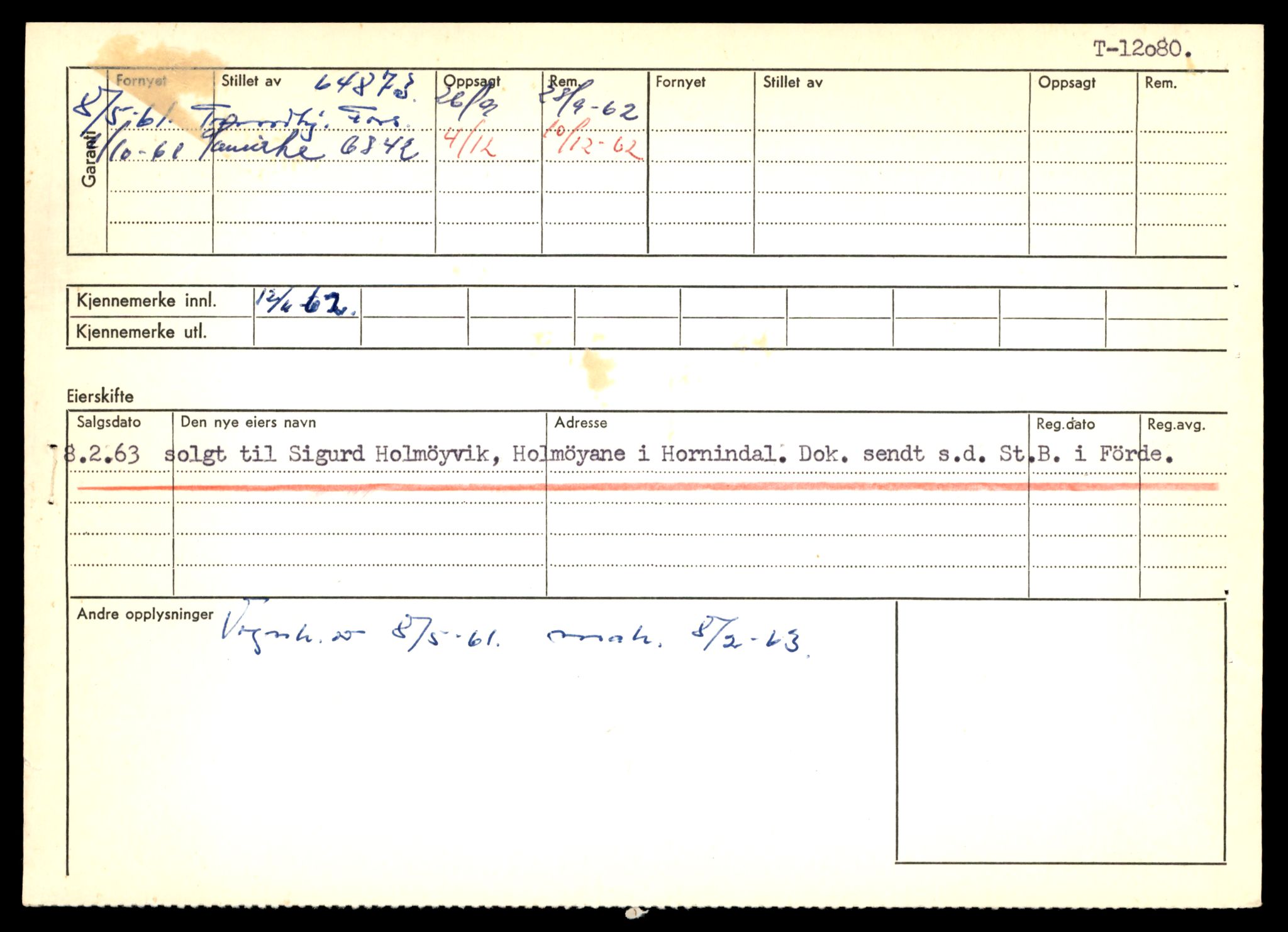 Møre og Romsdal vegkontor - Ålesund trafikkstasjon, AV/SAT-A-4099/F/Fe/L0032: Registreringskort for kjøretøy T 11997 - T 12149, 1927-1998, p. 2132