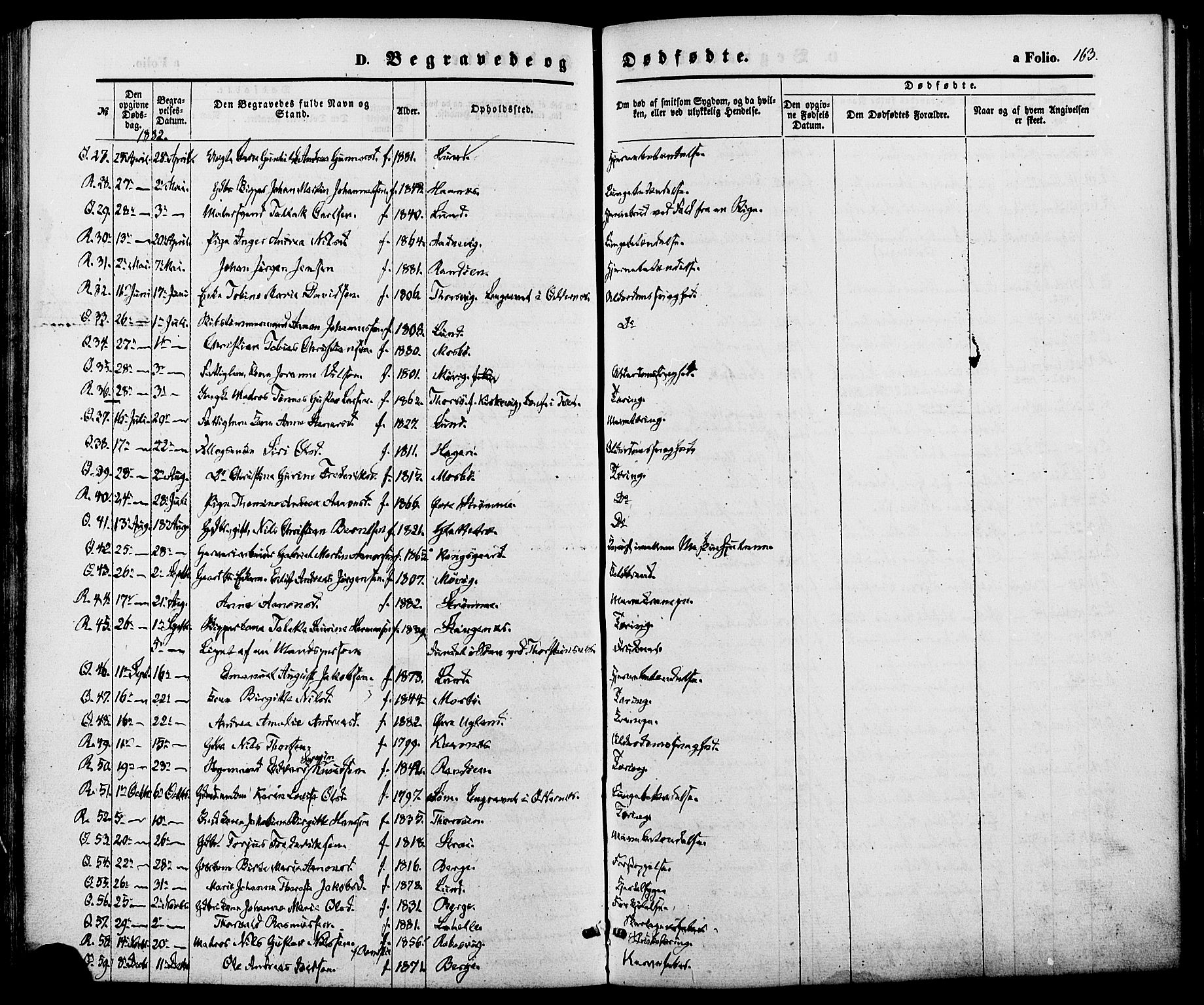 Oddernes sokneprestkontor, SAK/1111-0033/F/Fa/Fab/L0001: Parish register (official) no. A 1, 1865-1884, p. 163