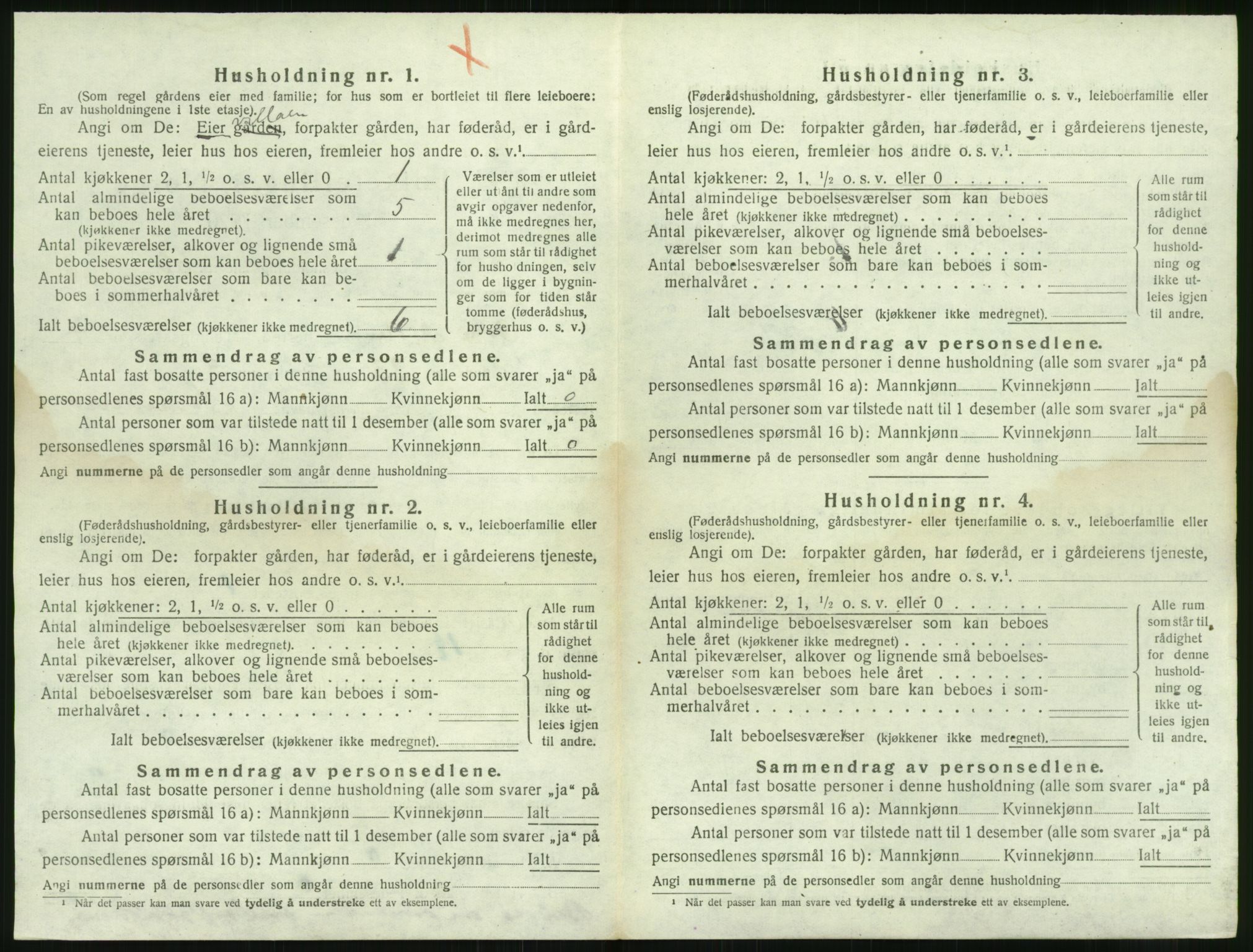 SAK, 1920 census for Austre Moland, 1920, p. 440