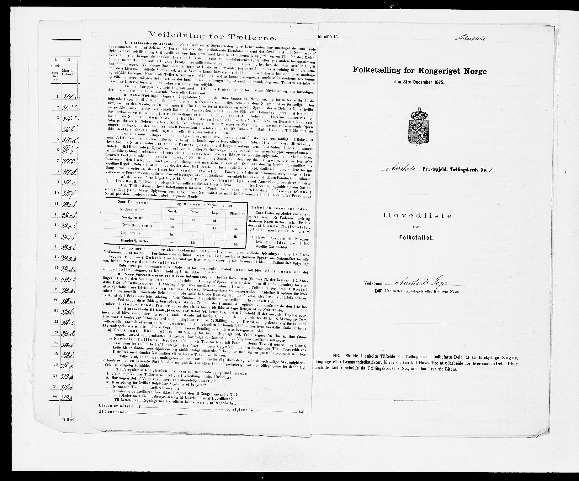 SAB, 1875 census for 1280P Årstad, 1875, p. 4