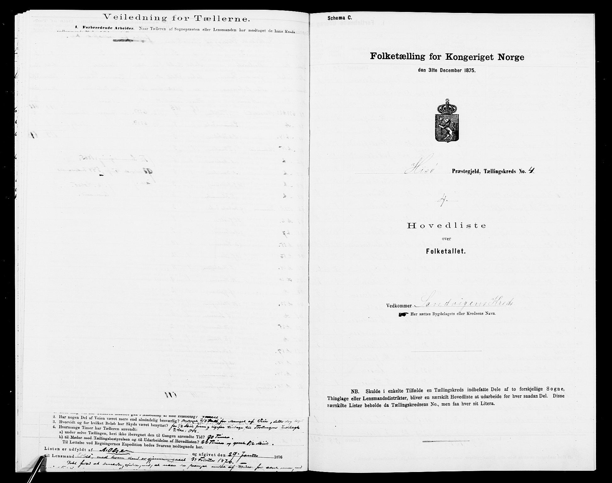 SAK, 1875 census for 0922P Hisøy, 1875, p. 26