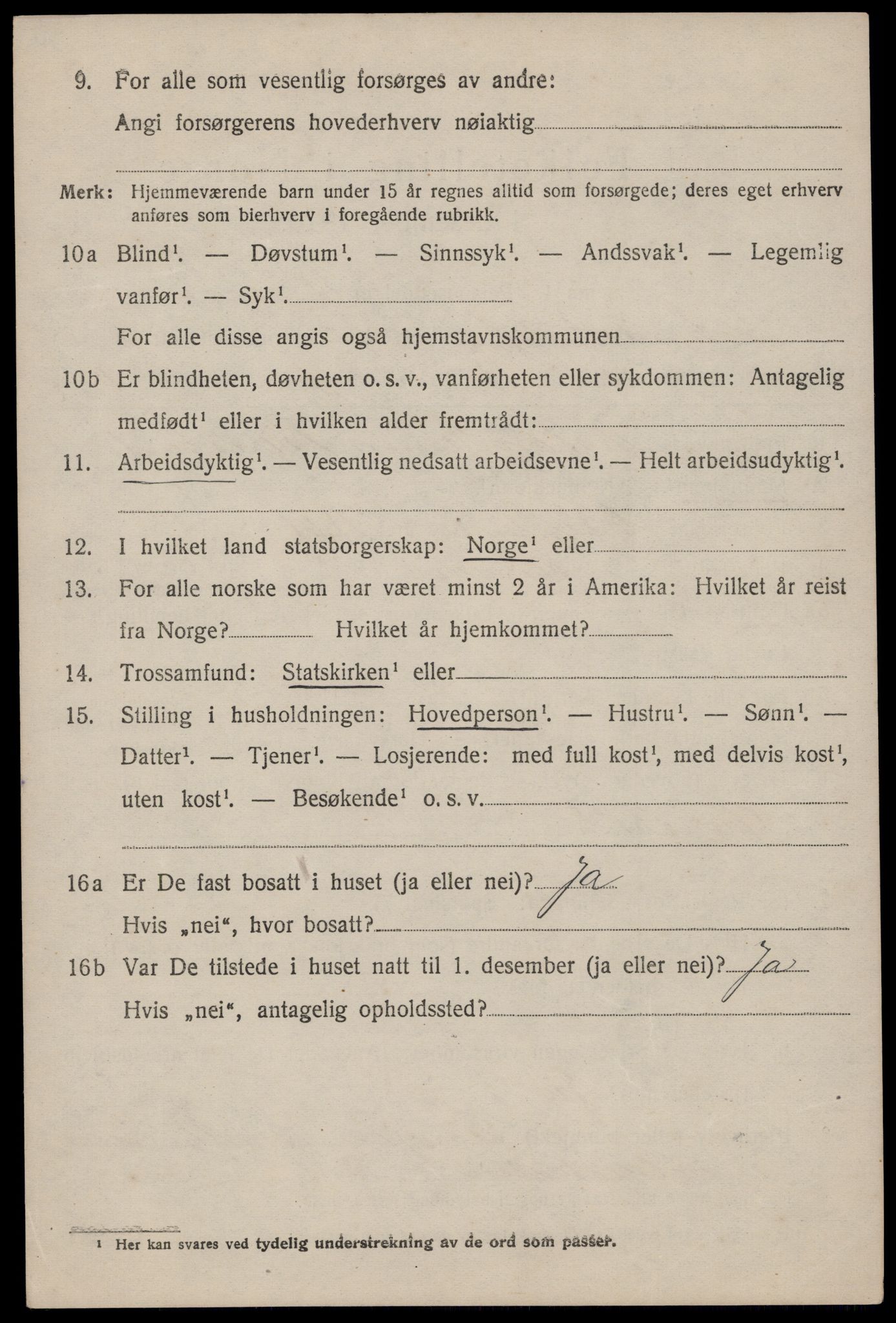 SAST, 1920 census for Sokndal, 1920, p. 4818
