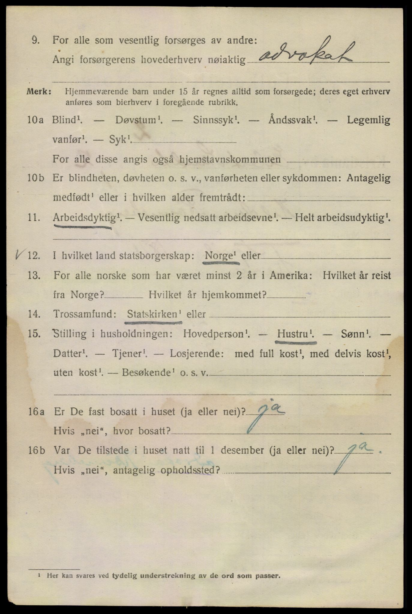 SAO, 1920 census for Kristiania, 1920, p. 210334