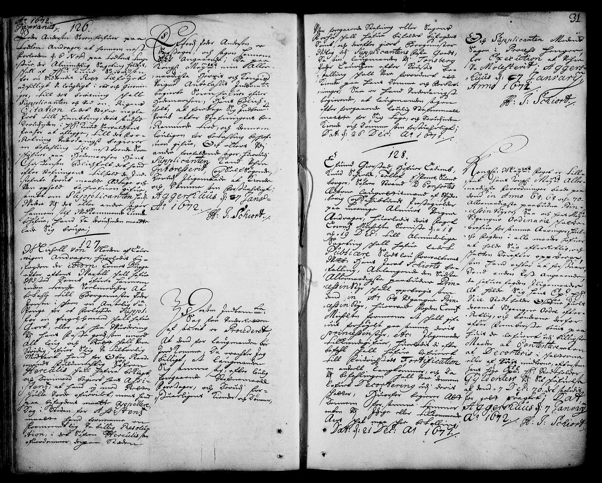 Stattholderembetet 1572-1771, AV/RA-EA-2870/Ad/L0003: Supplikasjons- og resolusjonsprotokoll, 1671-1682, p. 30b-31a