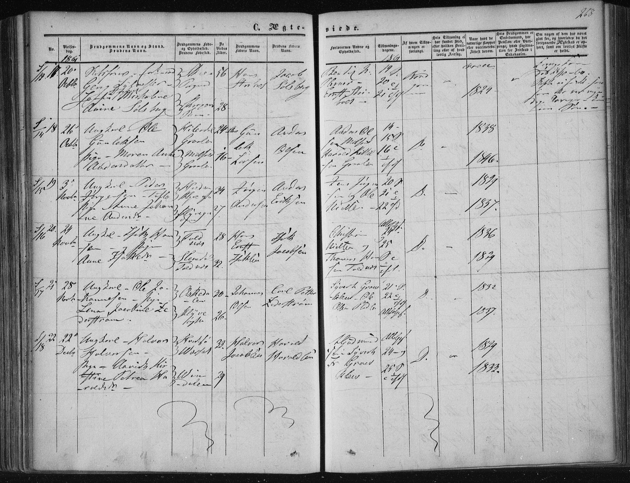 Solum kirkebøker, SAKO/A-306/F/Fa/L0007: Parish register (official) no. I 7, 1856-1864, p. 268