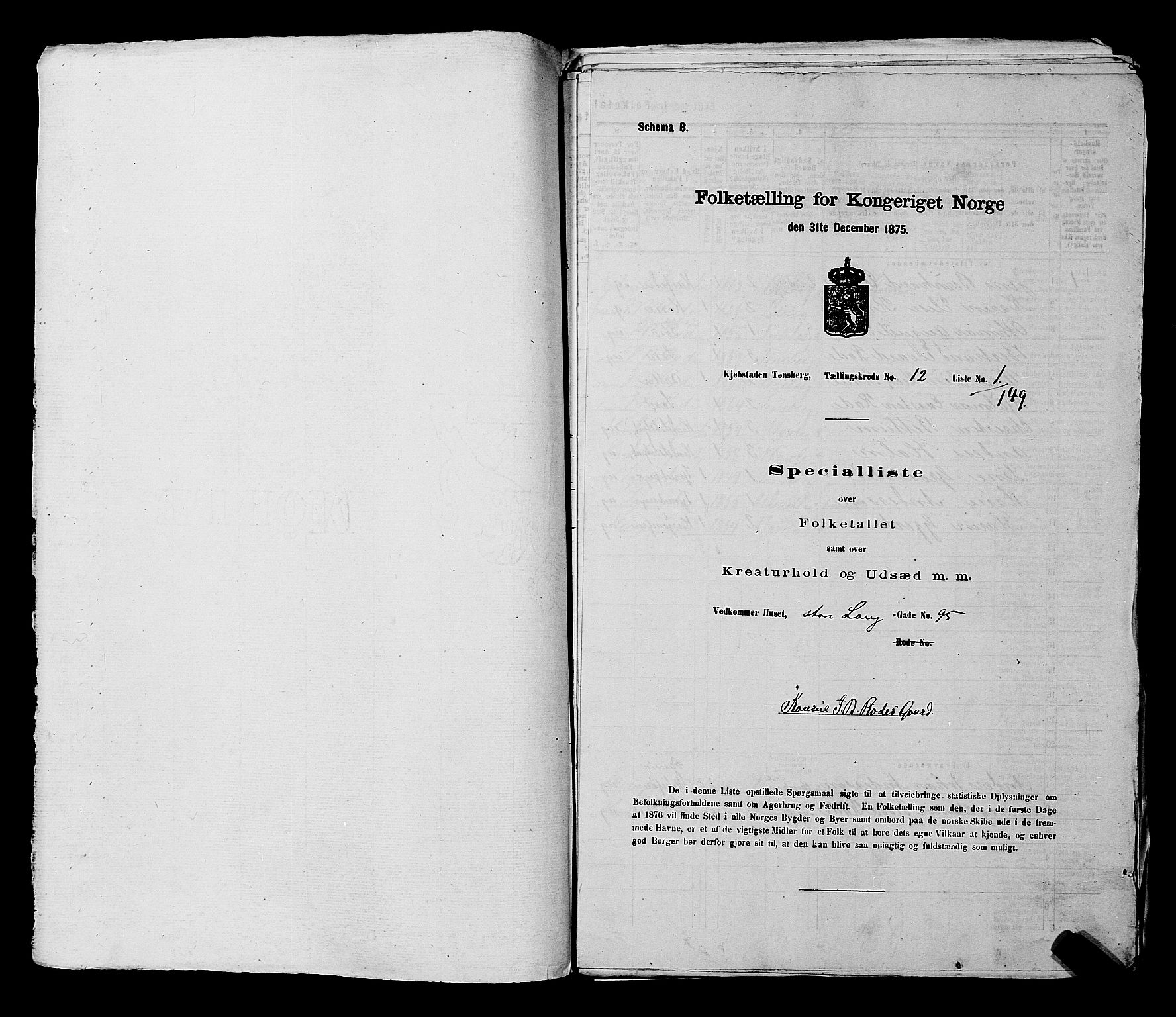 SAKO, 1875 census for 0705P Tønsberg, 1875, p. 371