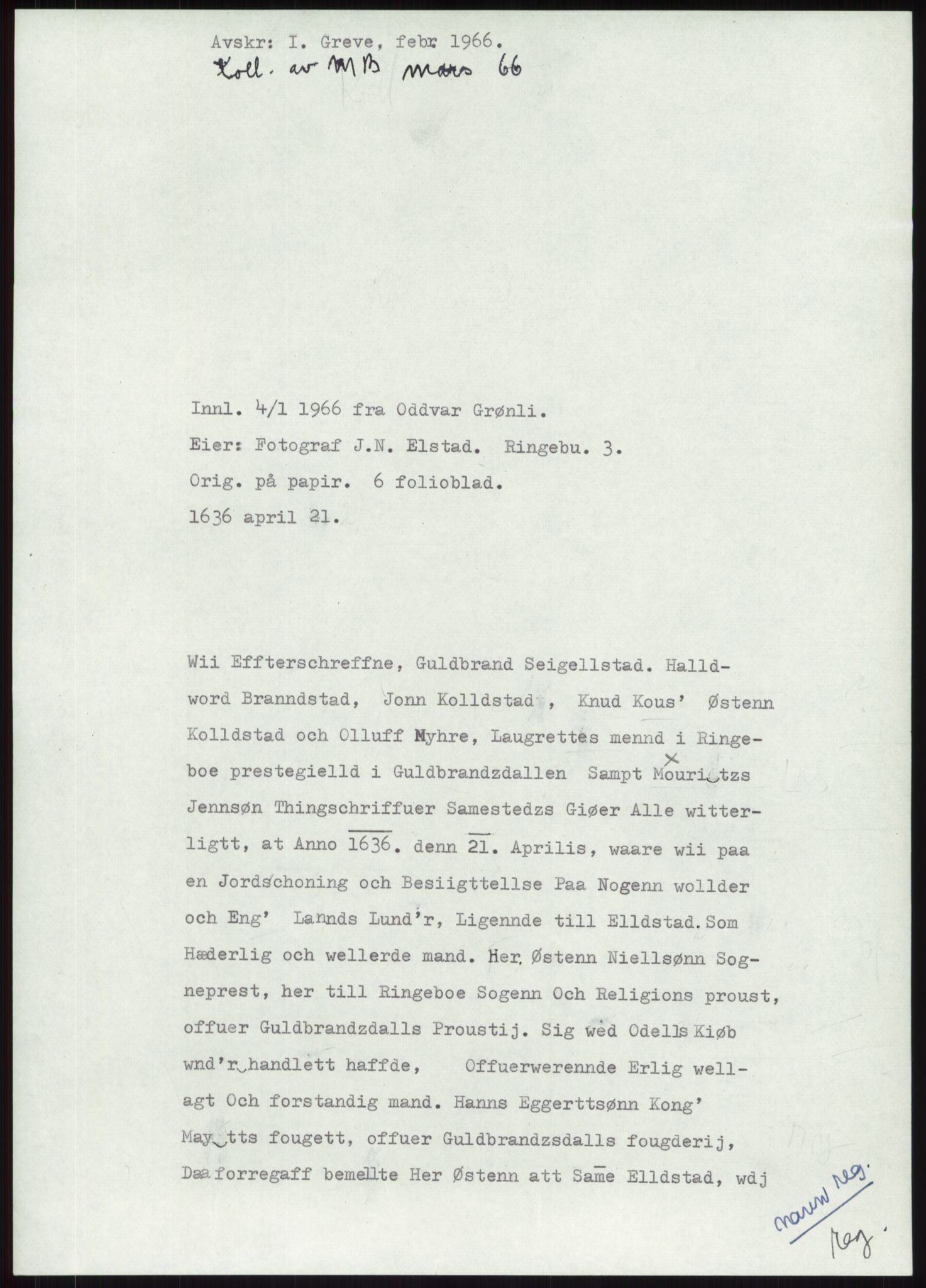 Samlinger til kildeutgivelse, Diplomavskriftsamlingen, AV/RA-EA-4053/H/Ha, p. 1952