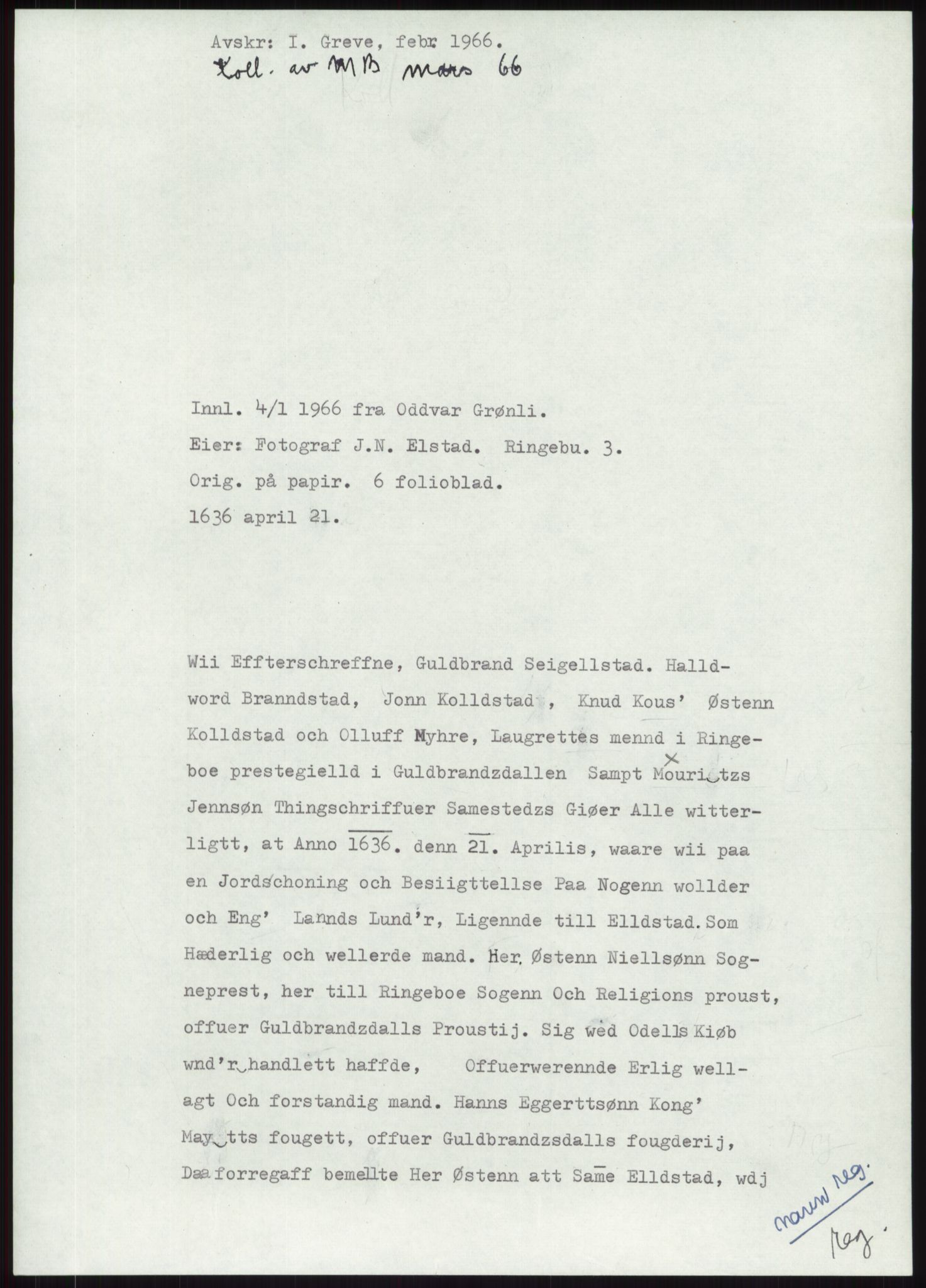 Samlinger til kildeutgivelse, Diplomavskriftsamlingen, RA/EA-4053/H/Ha, p. 1952