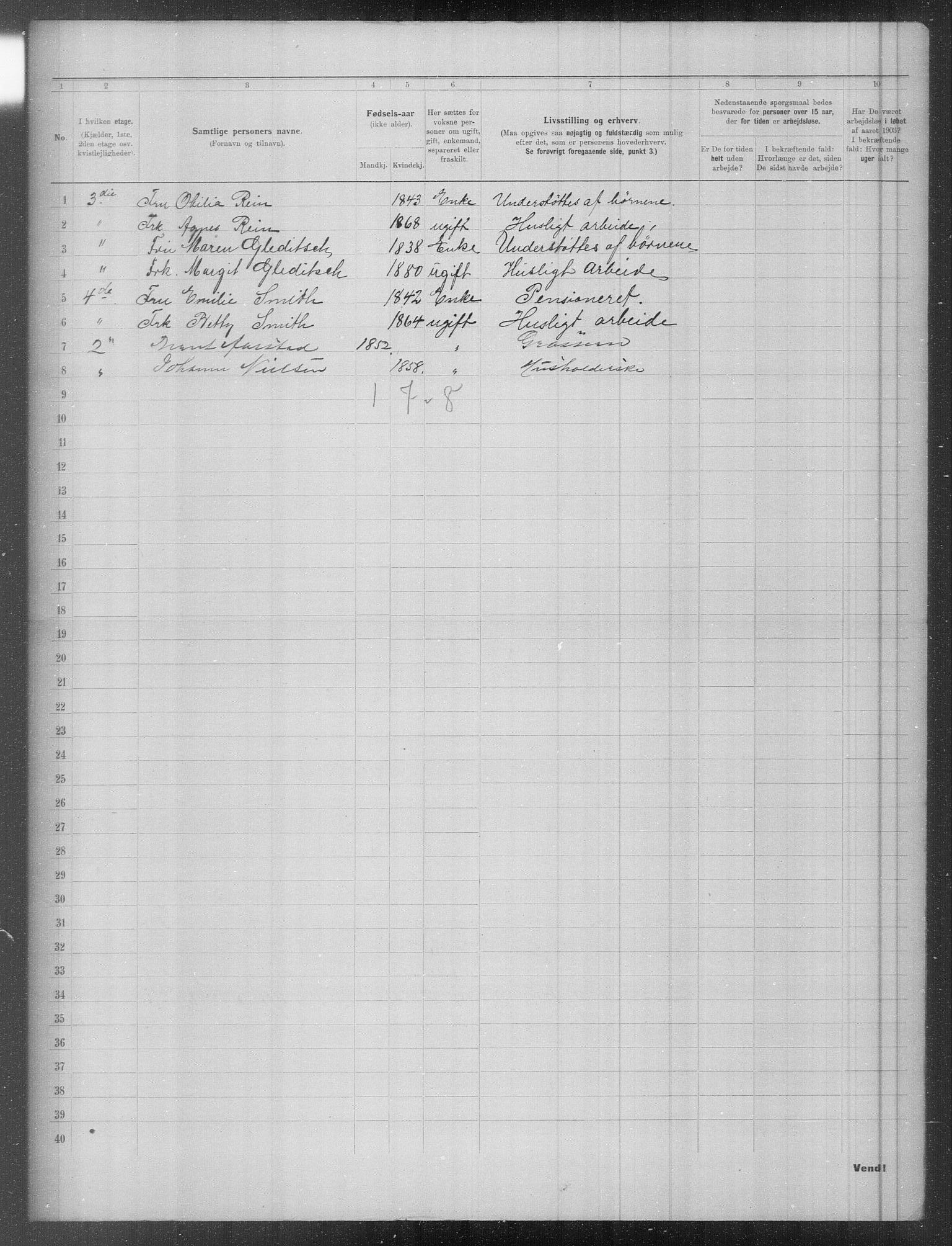 OBA, Municipal Census 1903 for Kristiania, 1903, p. 5552