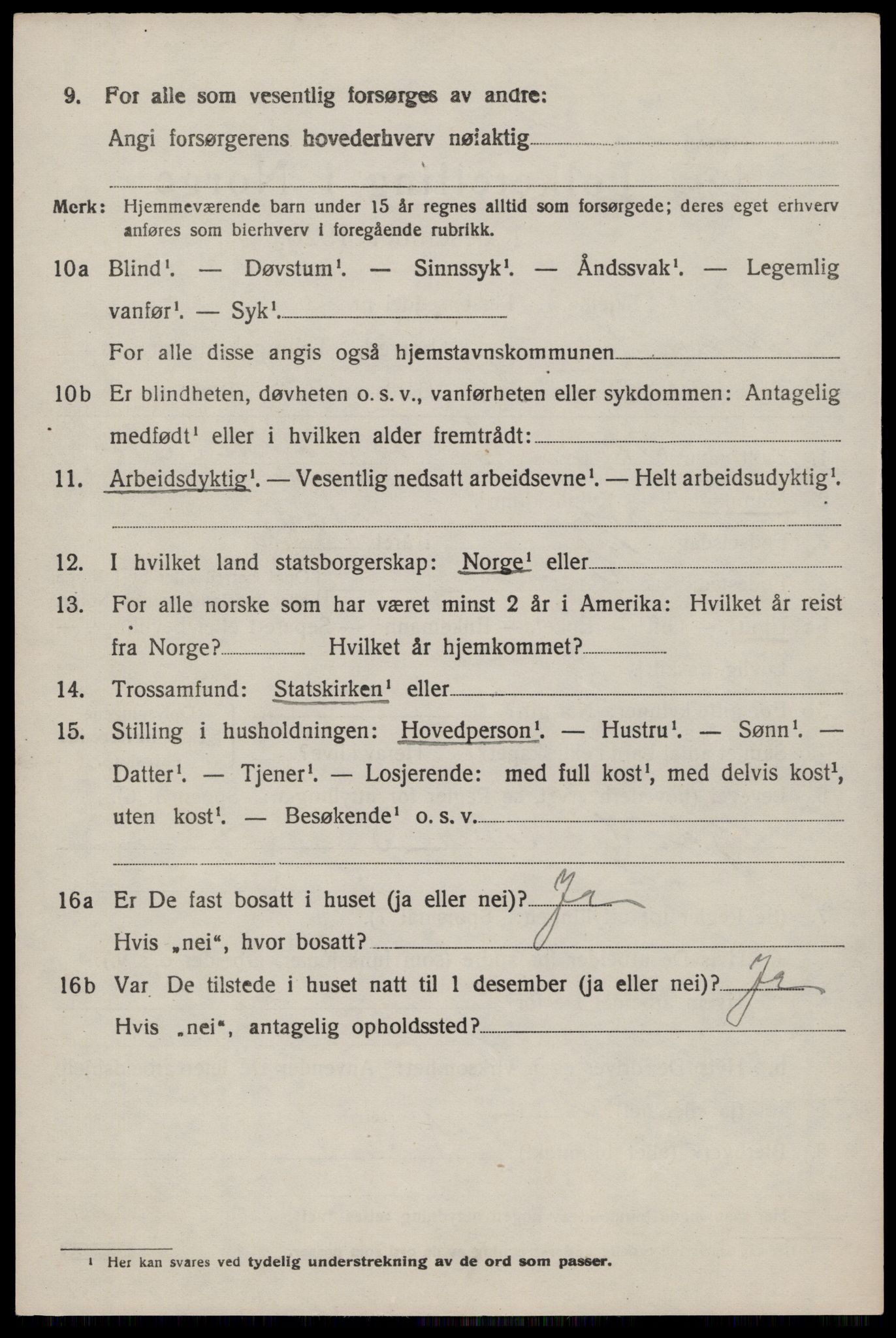 SAST, 1920 census for Strand, 1920, p. 4233