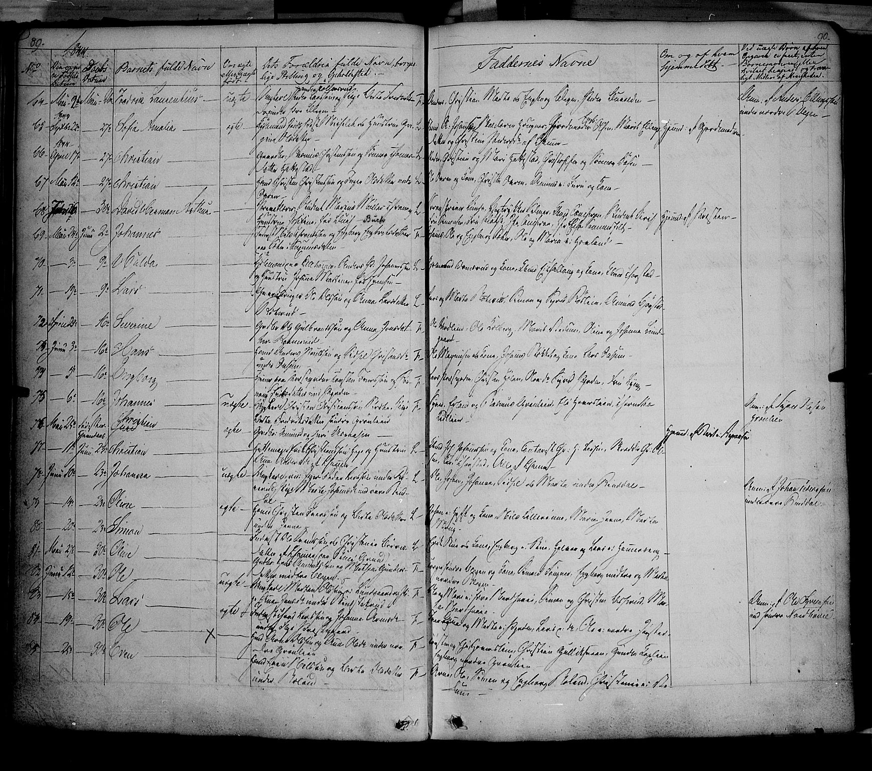 Fåberg prestekontor, AV/SAH-PREST-086/H/Ha/Haa/L0005: Parish register (official) no. 5, 1836-1854, p. 89-90