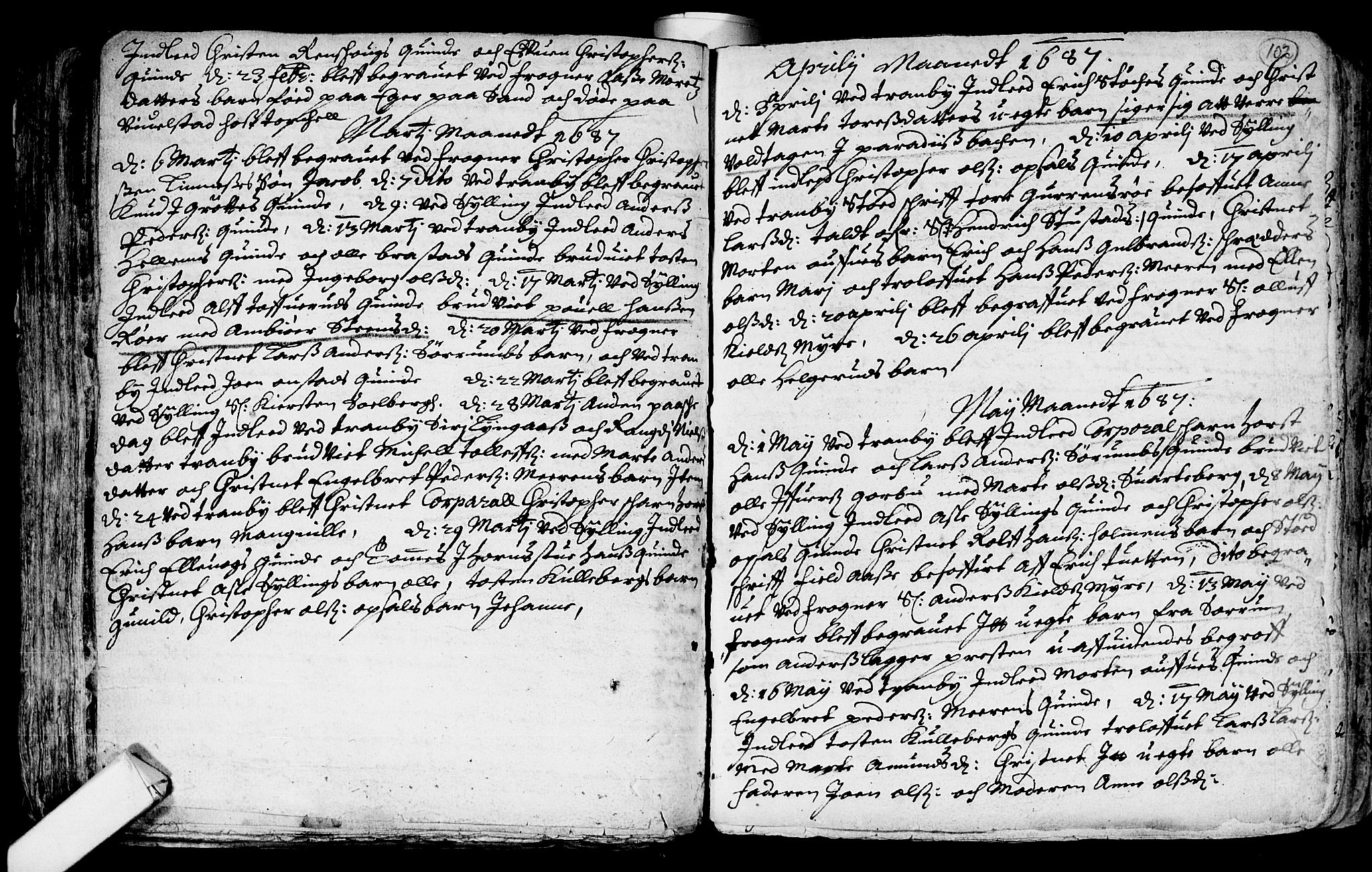 Lier kirkebøker, AV/SAKO-A-230/F/Fa/L0001: Parish register (official) no. I 1, 1672-1701, p. 102