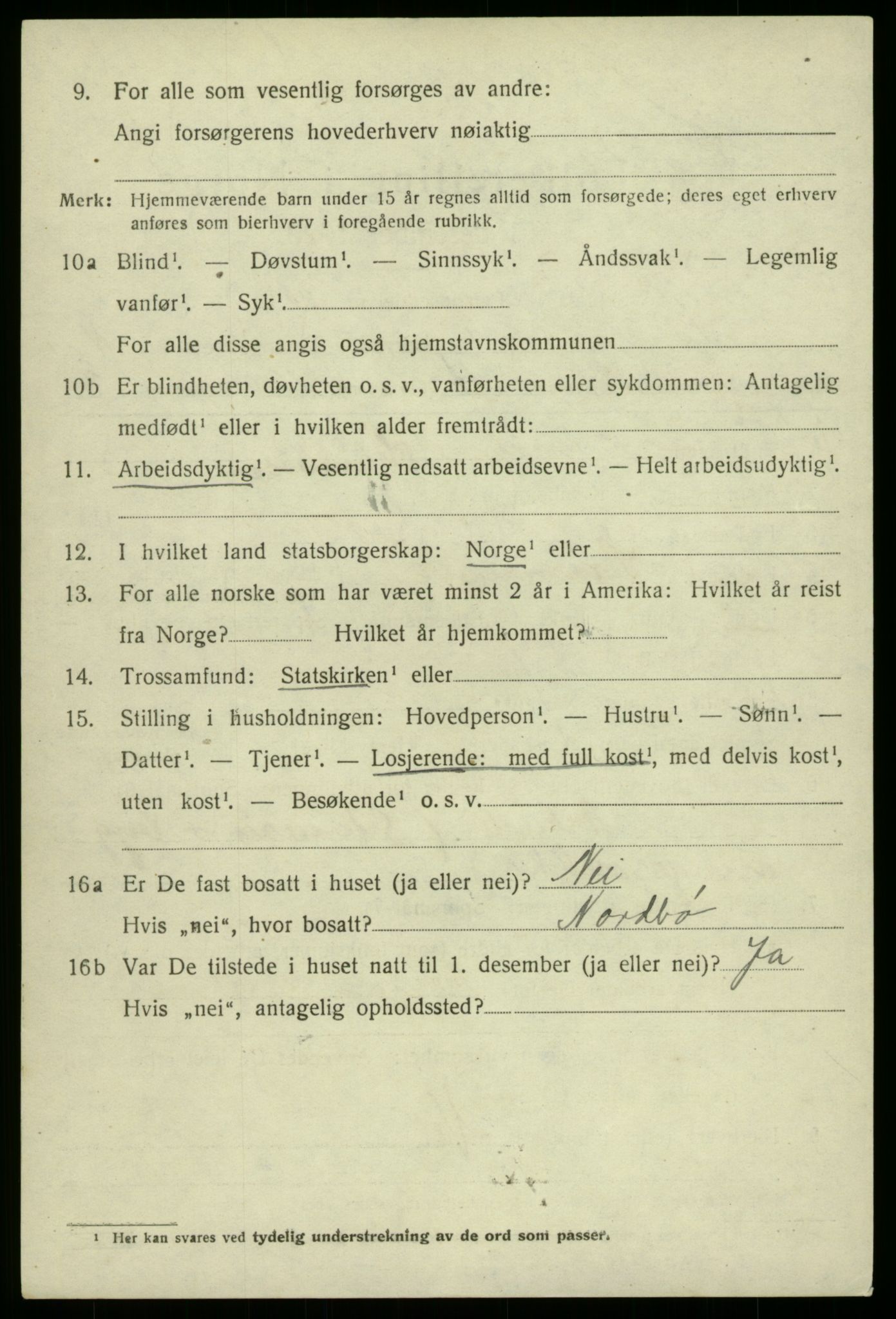 SAB, 1920 census for Samnanger, 1920, p. 4520