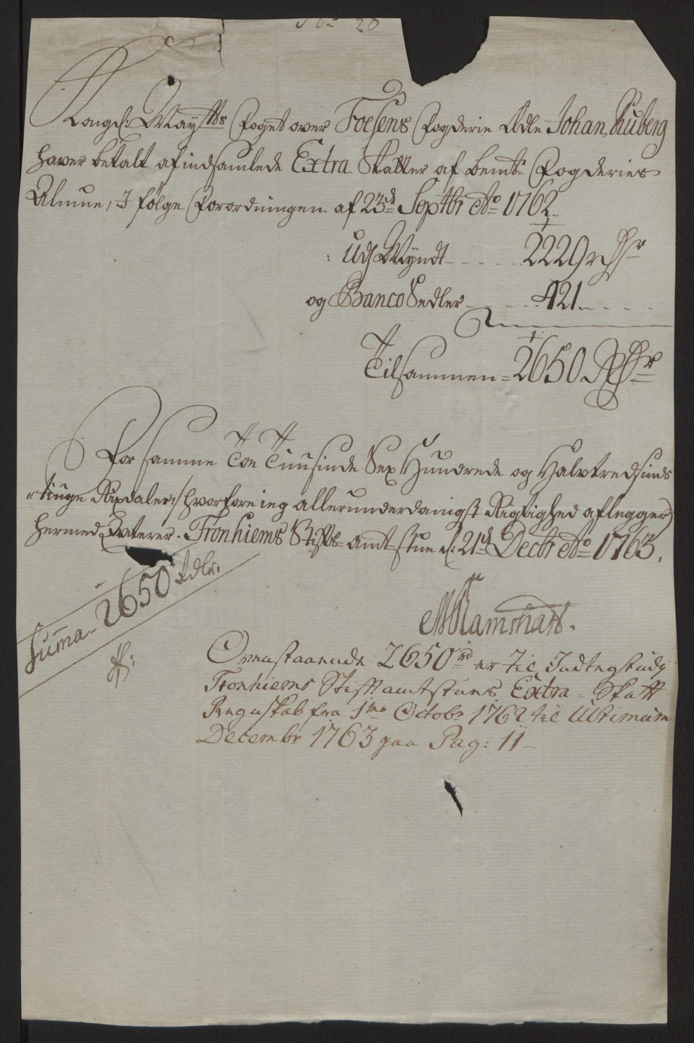 Rentekammeret inntil 1814, Reviderte regnskaper, Fogderegnskap, RA/EA-4092/R57/L3930: Ekstraskatten Fosen, 1762-1763, p. 437