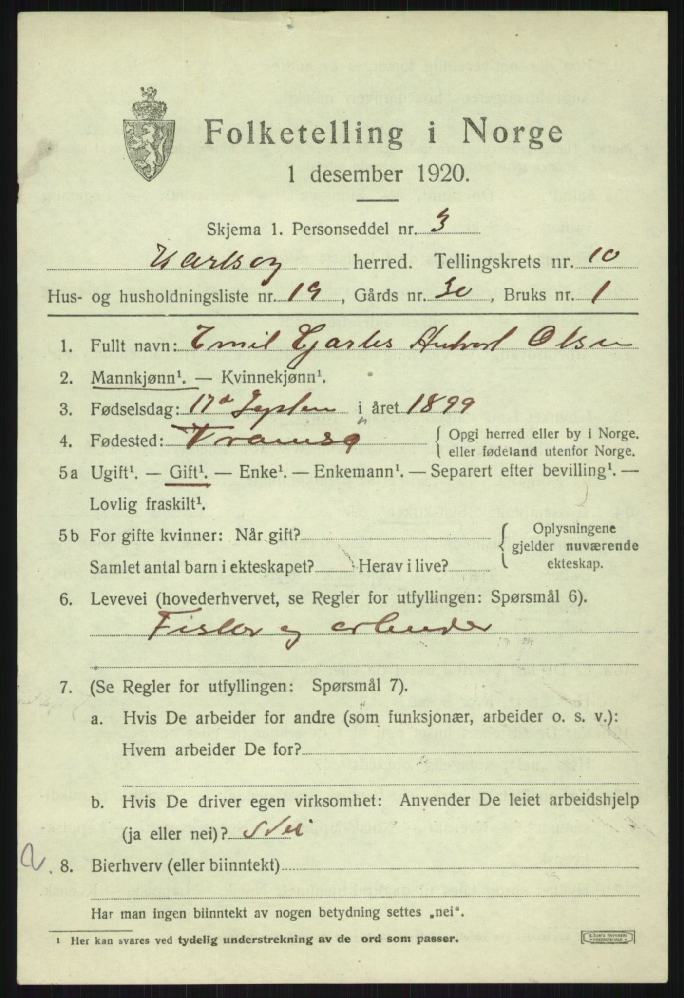 SATØ, 1920 census for Karlsøy, 1920, p. 3971