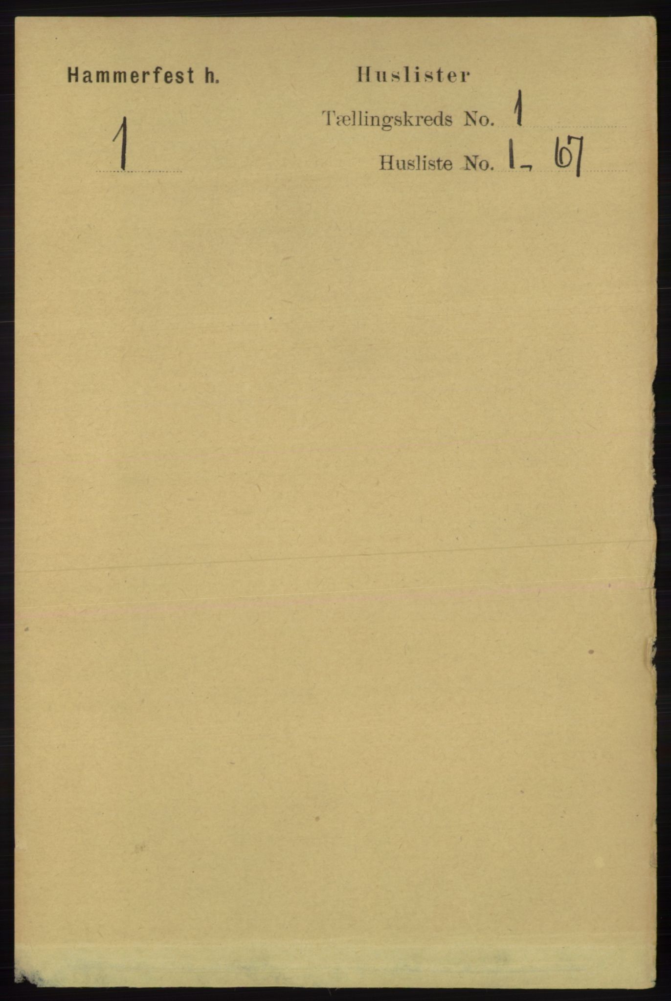 RA, 1891 census for 2016 Hammerfest, 1891, p. 13