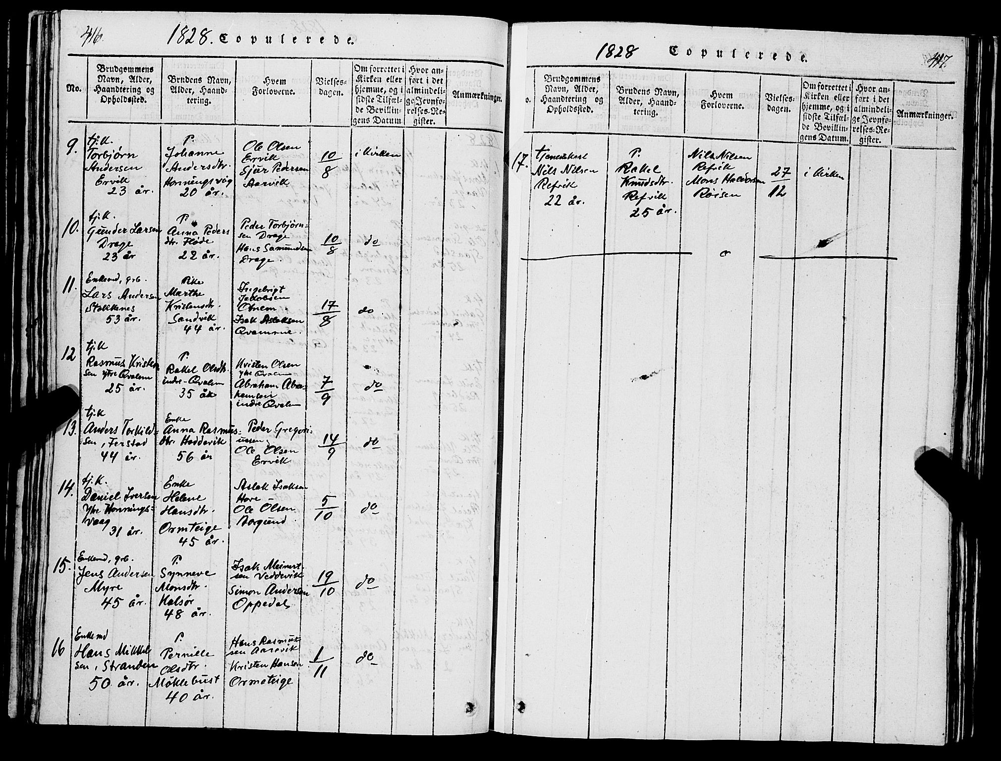 Selje sokneprestembete, AV/SAB-A-99938/H/Ha/Hab/Haba: Parish register (copy) no. A 1, 1816-1828, p. 416-417