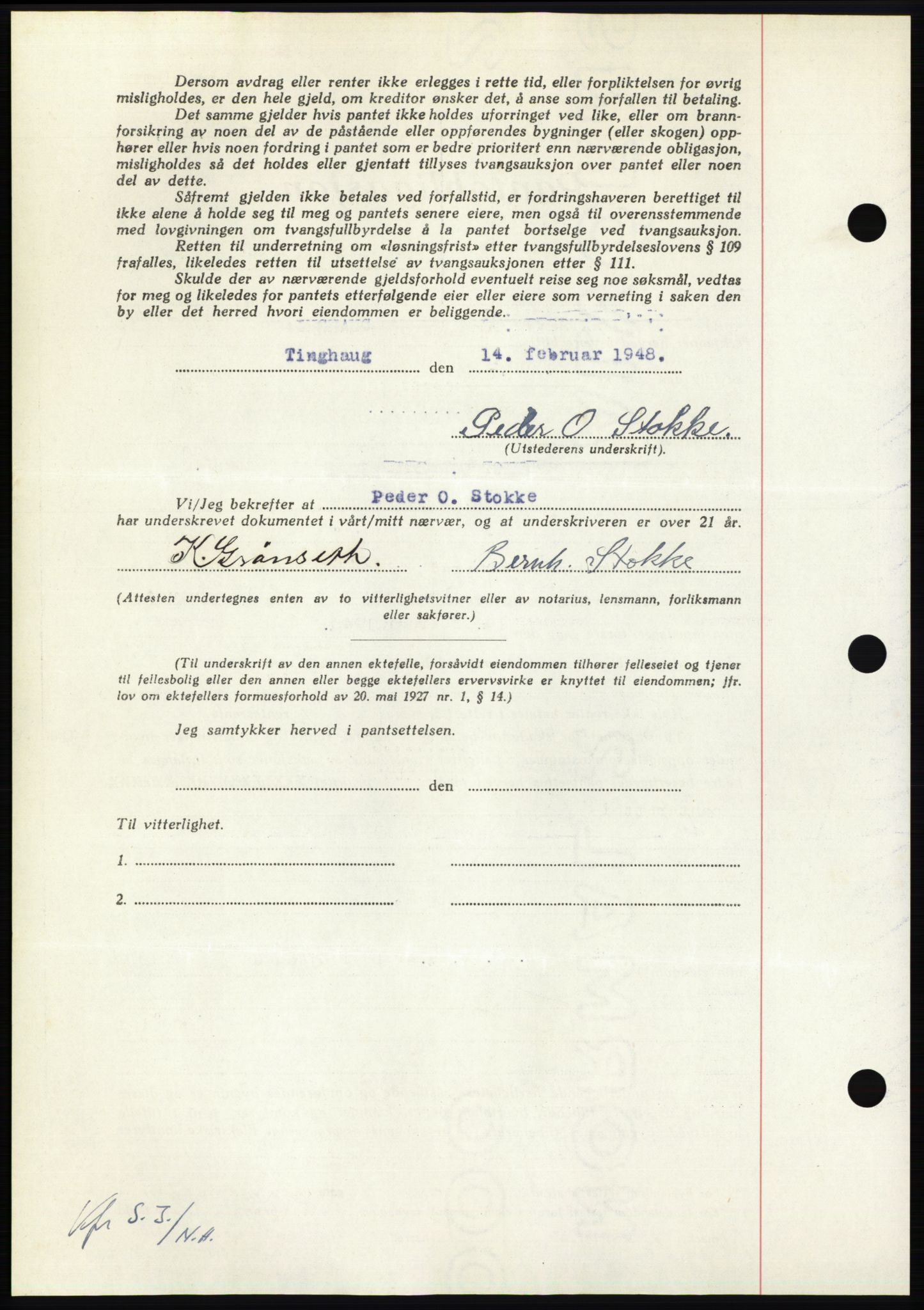 Nordmøre sorenskriveri, AV/SAT-A-4132/1/2/2Ca: Mortgage book no. B98, 1948-1948, Diary no: : 600/1948