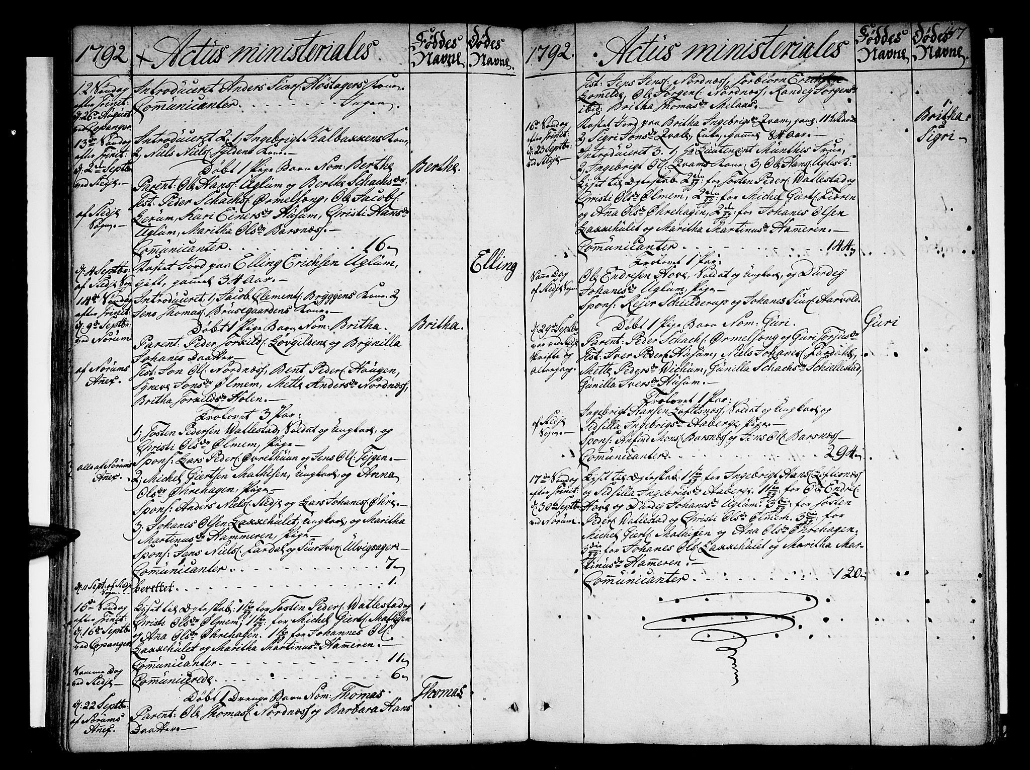 Sogndal sokneprestembete, SAB/A-81301/H/Haa/Haaa/L0007: Parish register (official) no. A 7, 1782-1795, p. 147