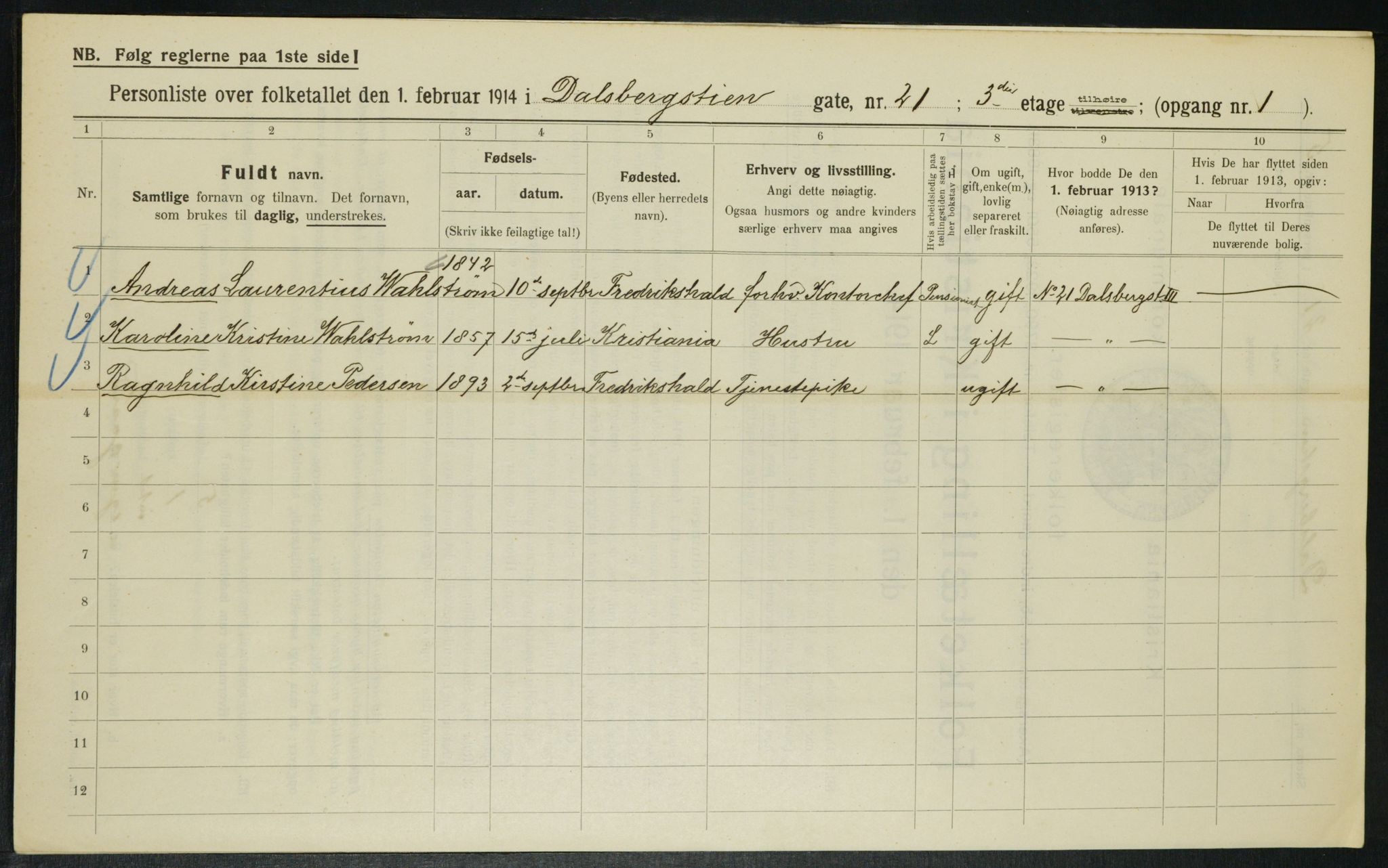 OBA, Municipal Census 1914 for Kristiania, 1914, p. 14502