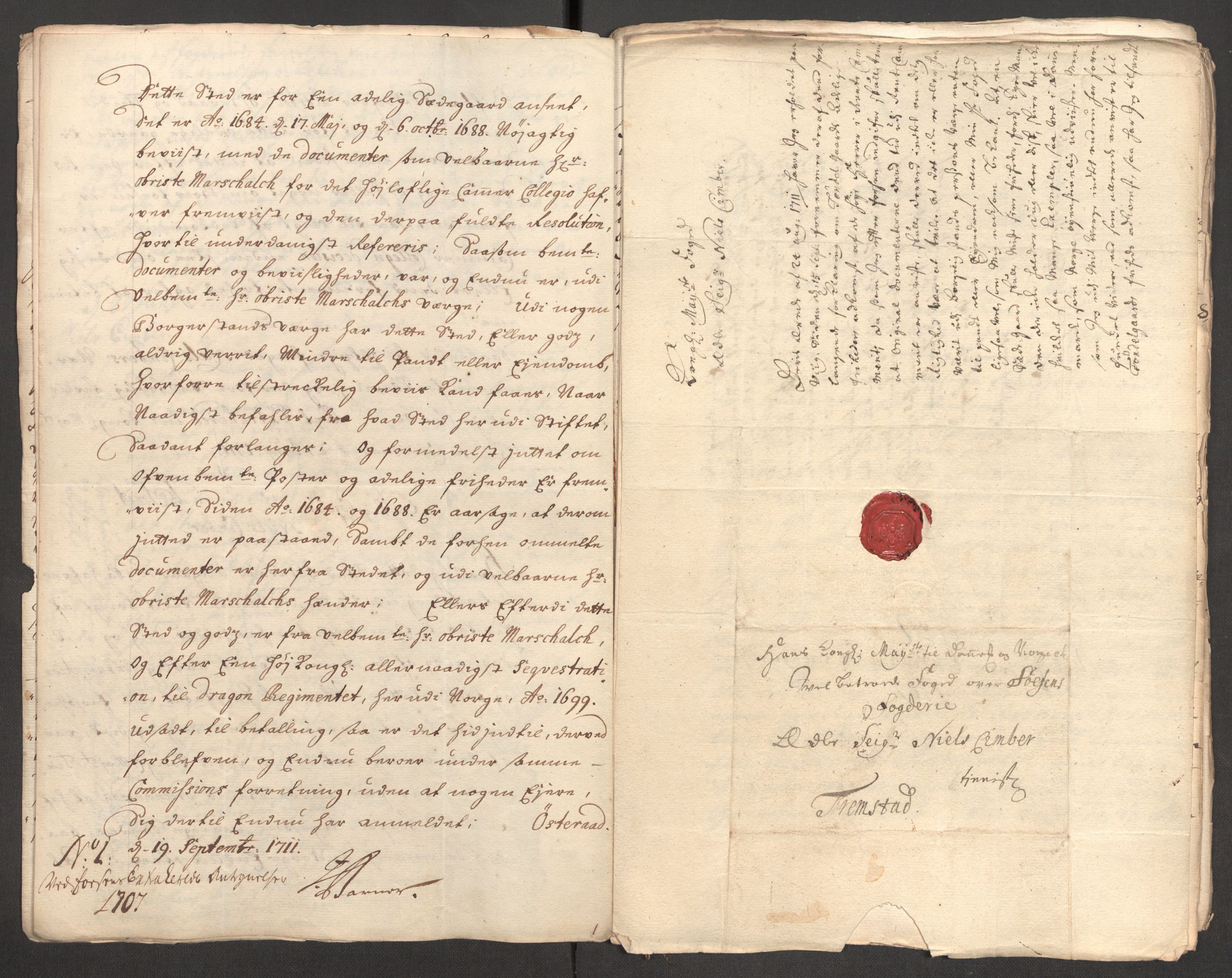 Rentekammeret inntil 1814, Reviderte regnskaper, Fogderegnskap, AV/RA-EA-4092/R57/L3857: Fogderegnskap Fosen, 1706-1707, p. 484