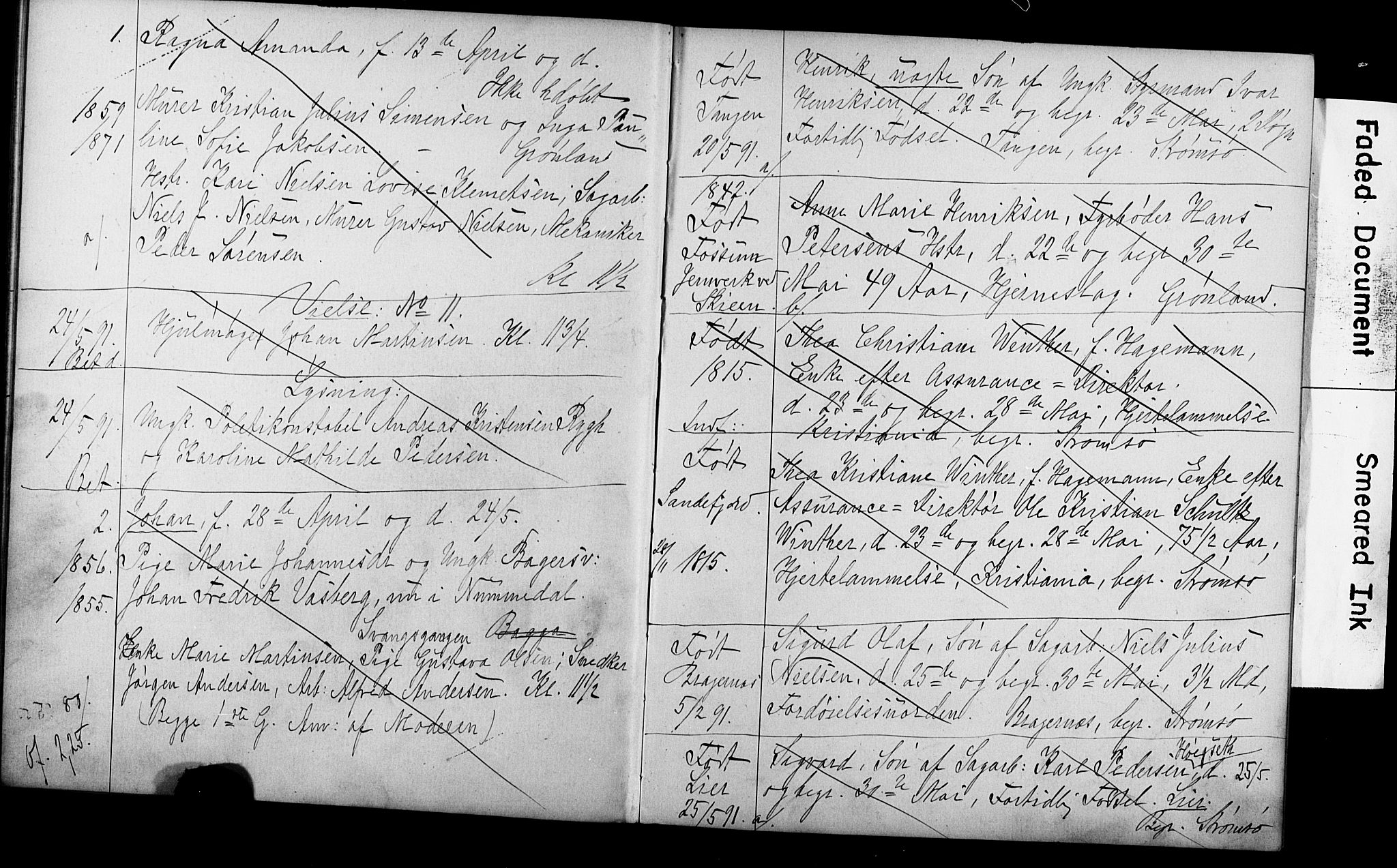 Strømsø kirkebøker, SAKO/A-246/Y/Ya/L0004: Parish register draft no. I 4, 1891-1897