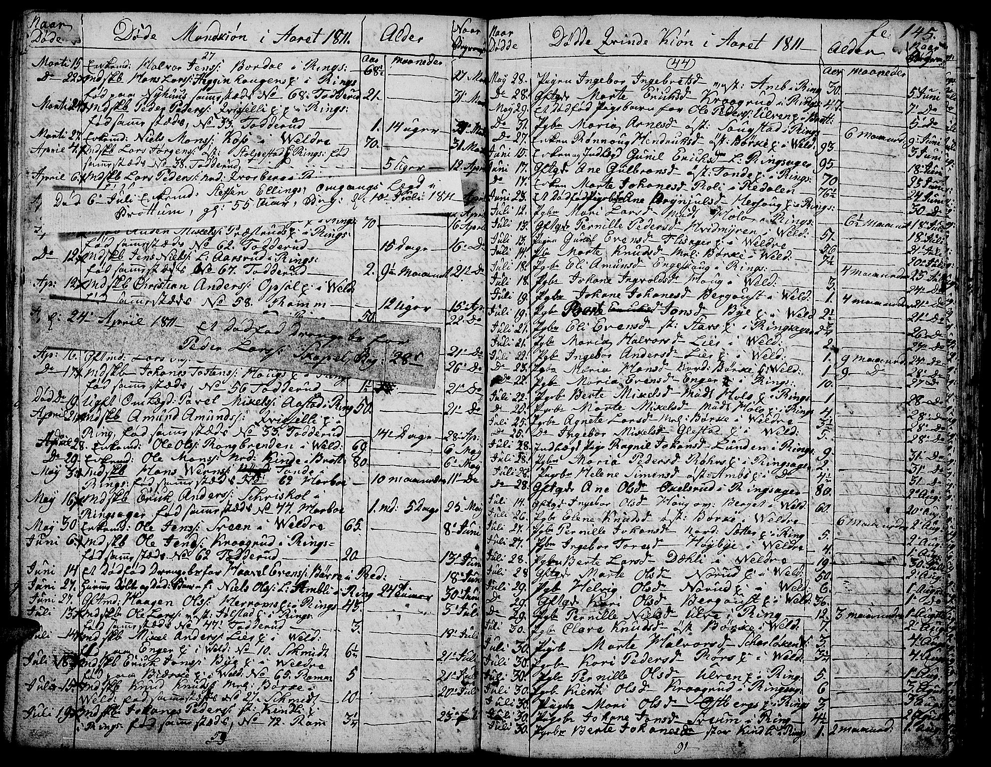 Ringsaker prestekontor, SAH/PREST-014/K/Ka/L0004: Parish register (official) no. 4, 1799-1814, p. 145
