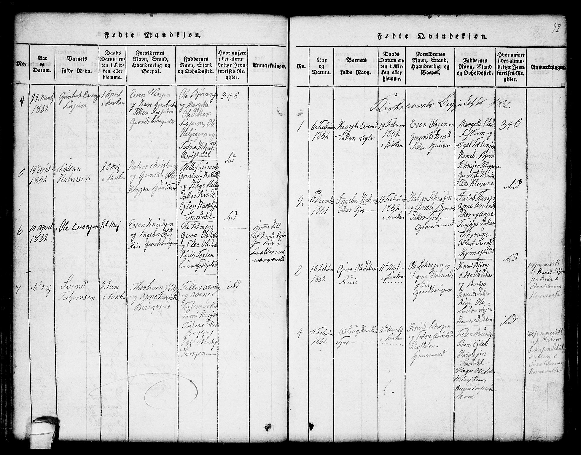 Seljord kirkebøker, SAKO/A-20/G/Gc/L0001: Parish register (copy) no. III 1, 1815-1849, p. 52
