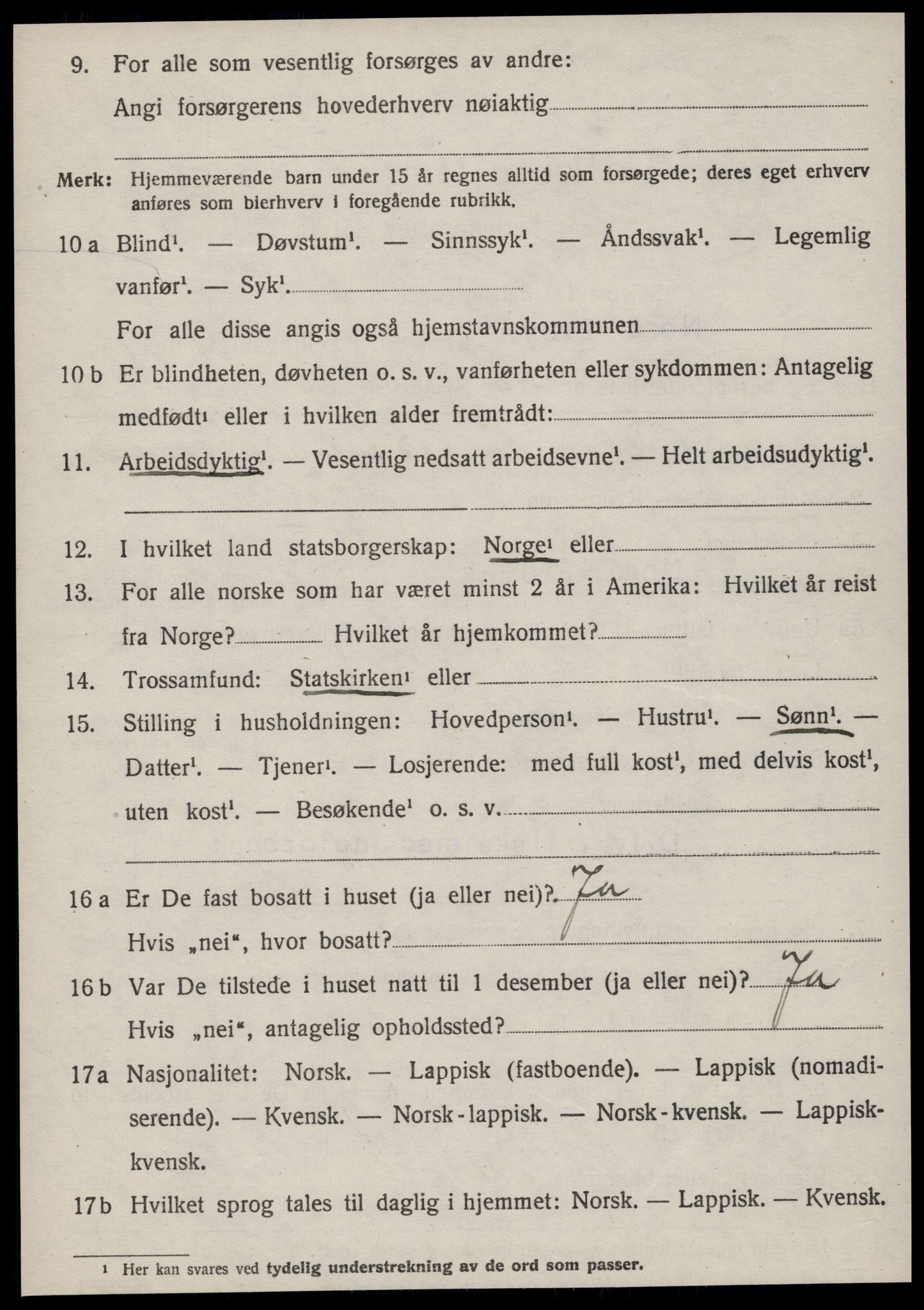 SAT, 1920 census for Nord-Frøya, 1920, p. 2812