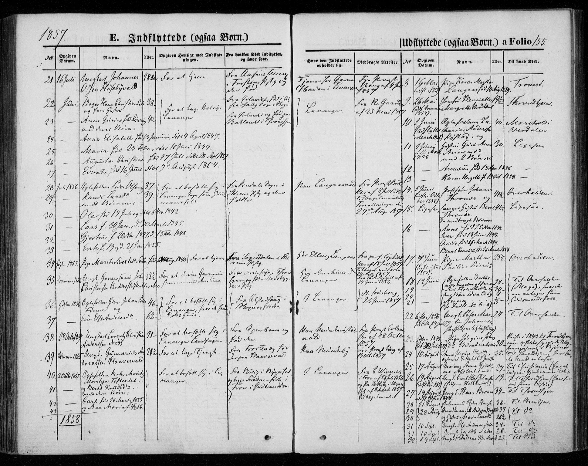 Ministerialprotokoller, klokkerbøker og fødselsregistre - Nord-Trøndelag, SAT/A-1458/720/L0184: Parish register (official) no. 720A02 /1, 1855-1863, p. 155
