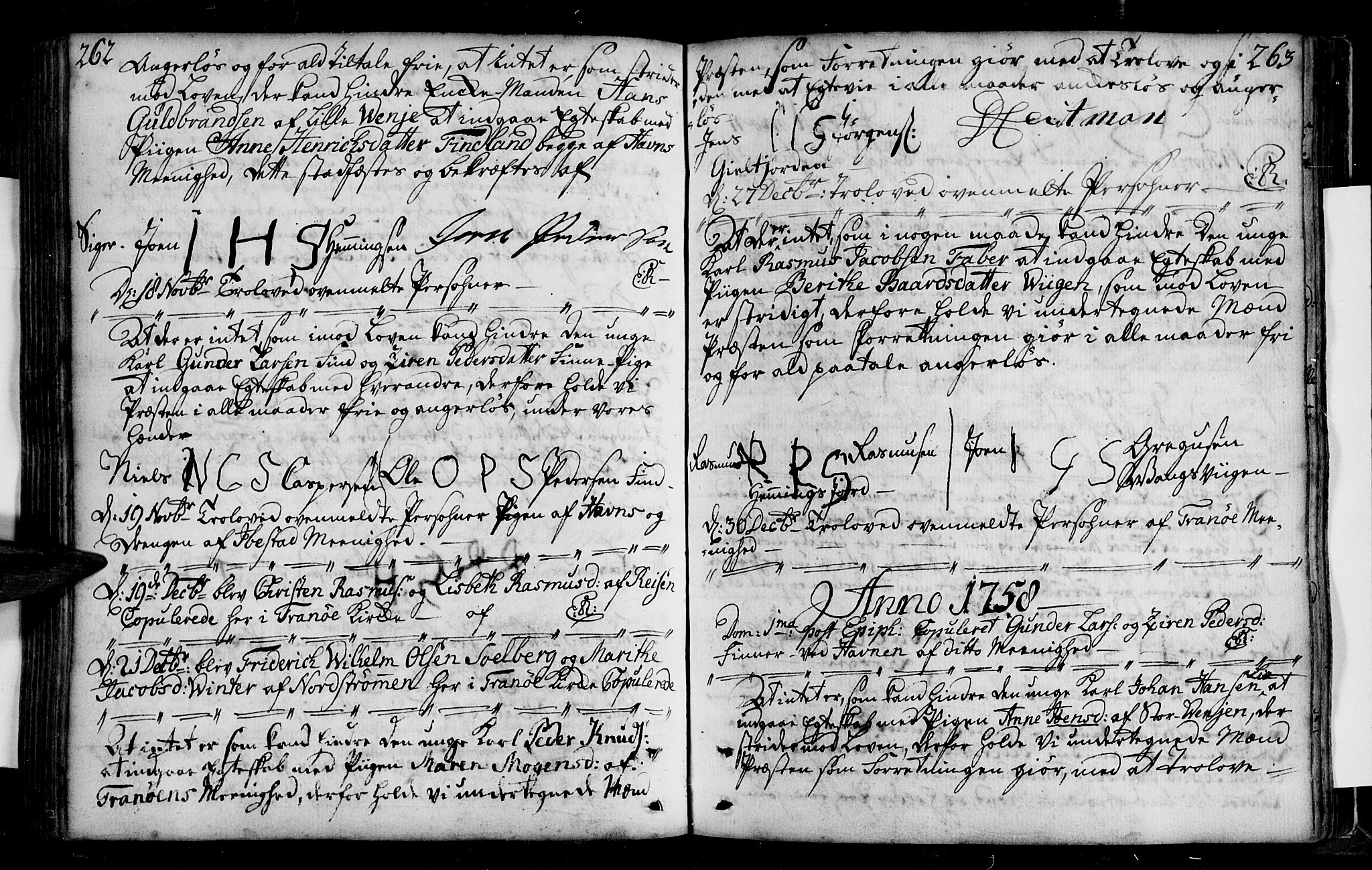 Tranøy sokneprestkontor, AV/SATØ-S-1313/I/Ia/Iaa/L0001kirke: Parish register (official) no. 1, 1757-1773, p. 262-263