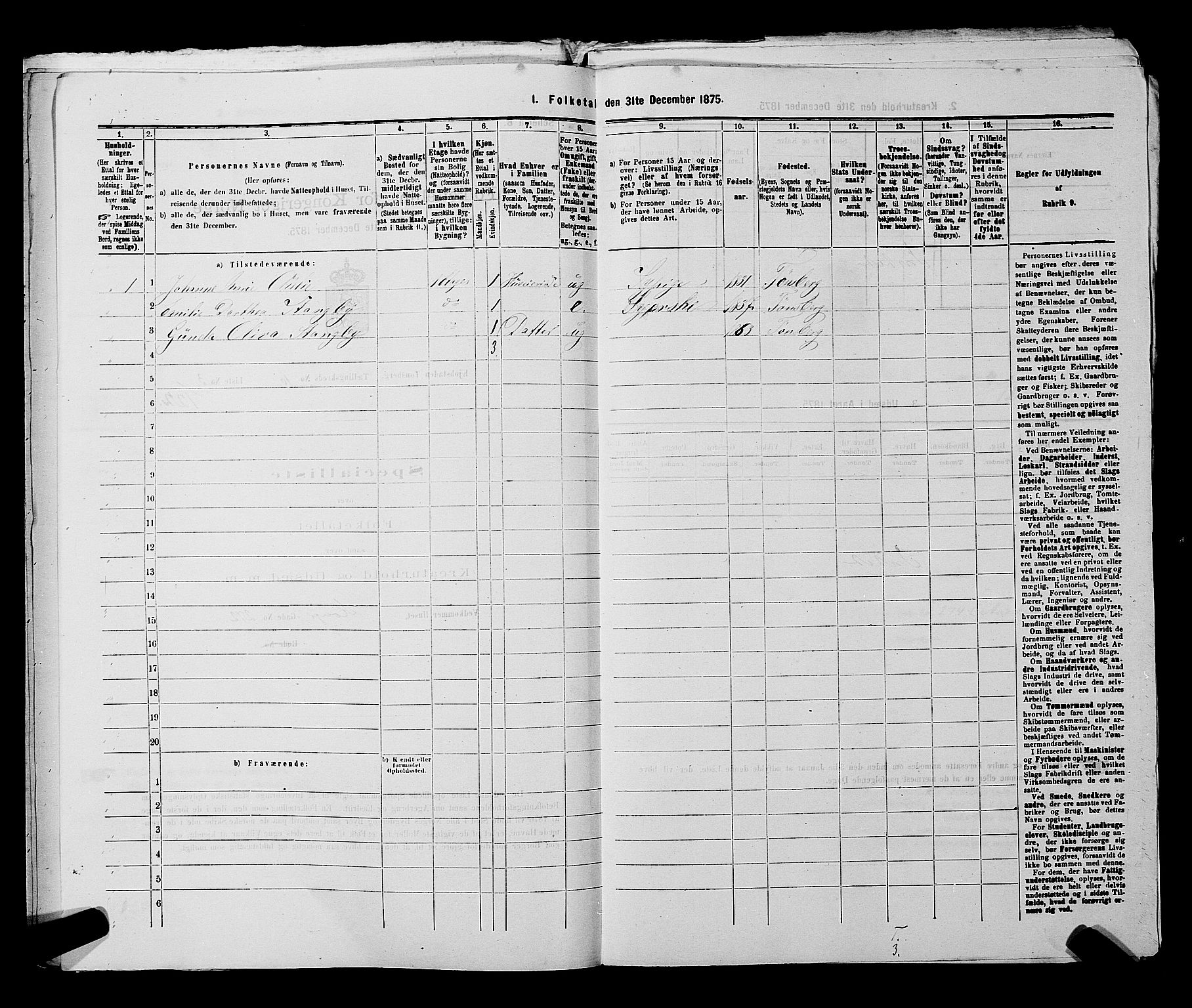 SAKO, 1875 census for 0705P Tønsberg, 1875, p. 305