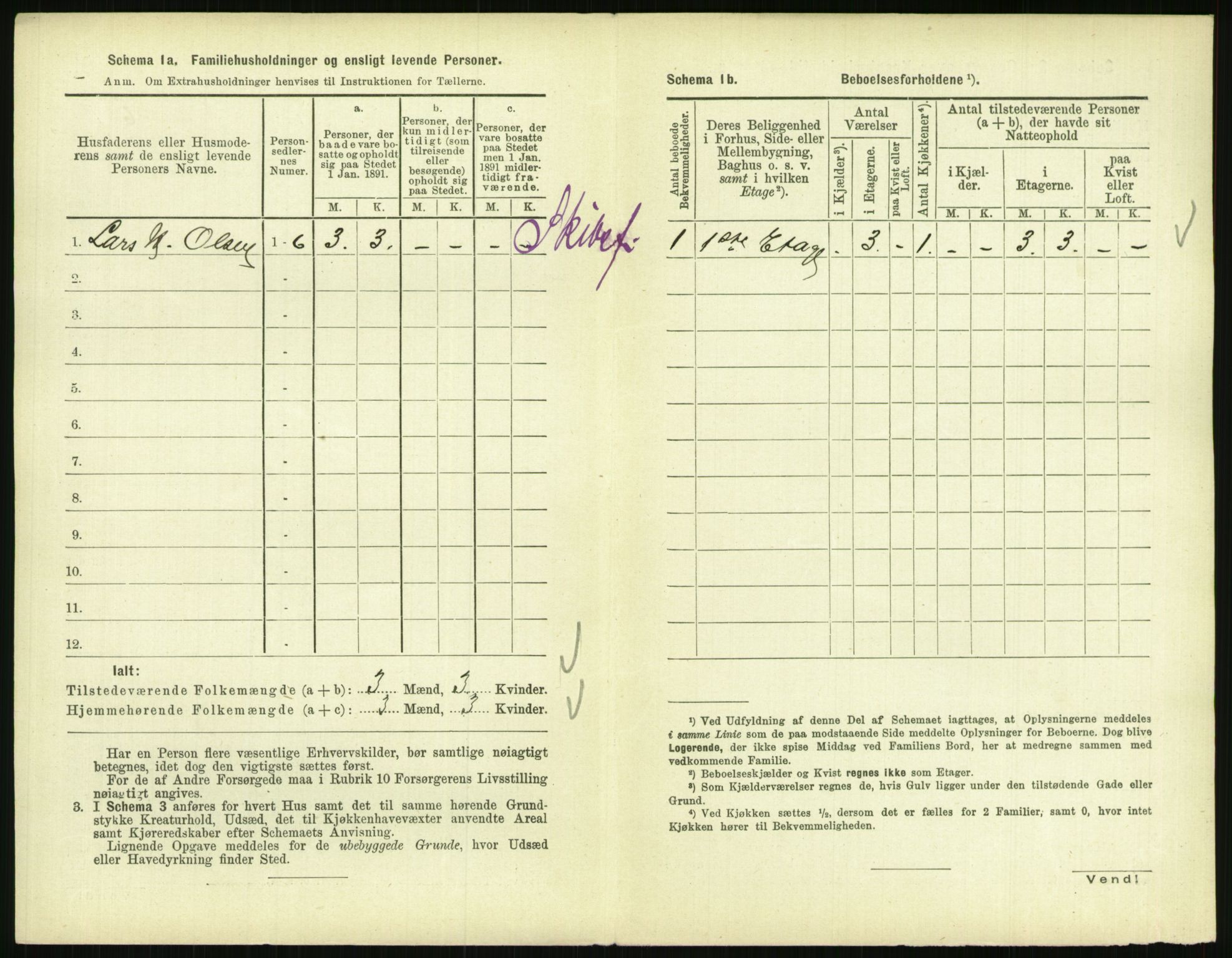 RA, 1891 census for 0801 Kragerø, 1891, p. 1121