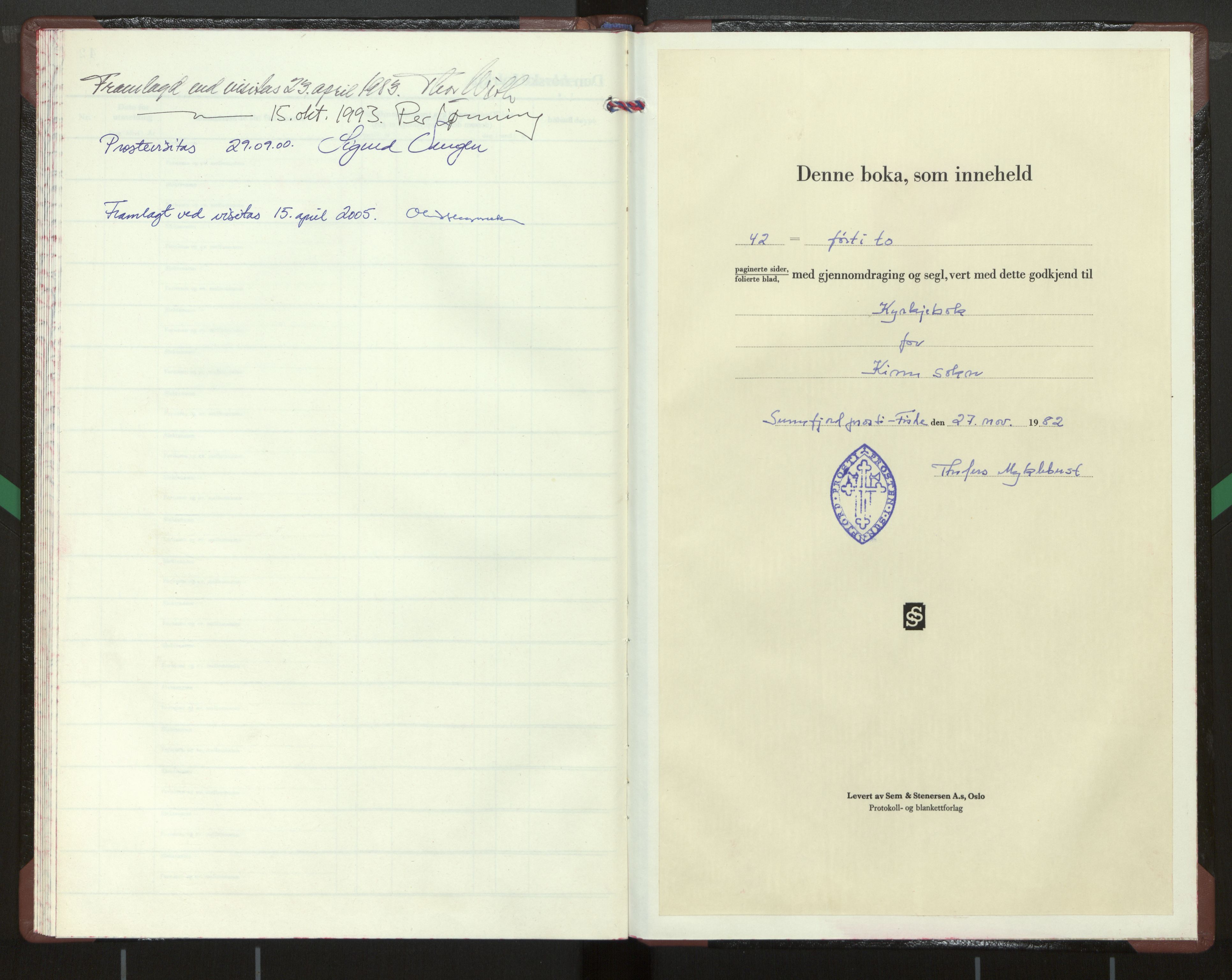 Kinn sokneprestembete, AV/SAB-A-80801/H/Haa/Haab/L0015: Parish register (official) no. B 15, 1982-2012