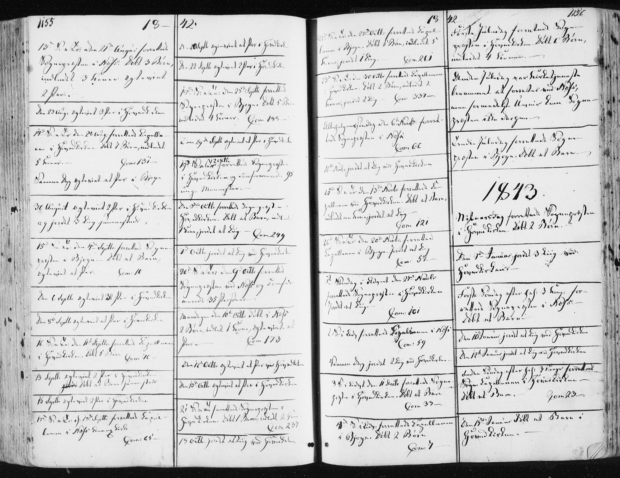 Ministerialprotokoller, klokkerbøker og fødselsregistre - Sør-Trøndelag, SAT/A-1456/659/L0736: Parish register (official) no. 659A06, 1842-1856, p. 1155-1156