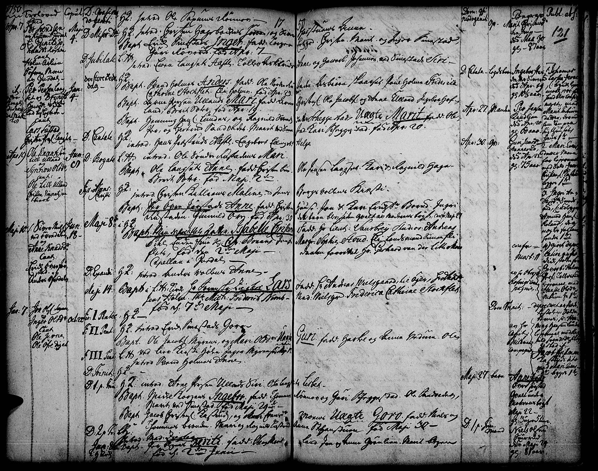 Fåberg prestekontor, AV/SAH-PREST-086/H/Ha/Haa/L0001: Parish register (official) no. 1, 1727-1775, p. 121