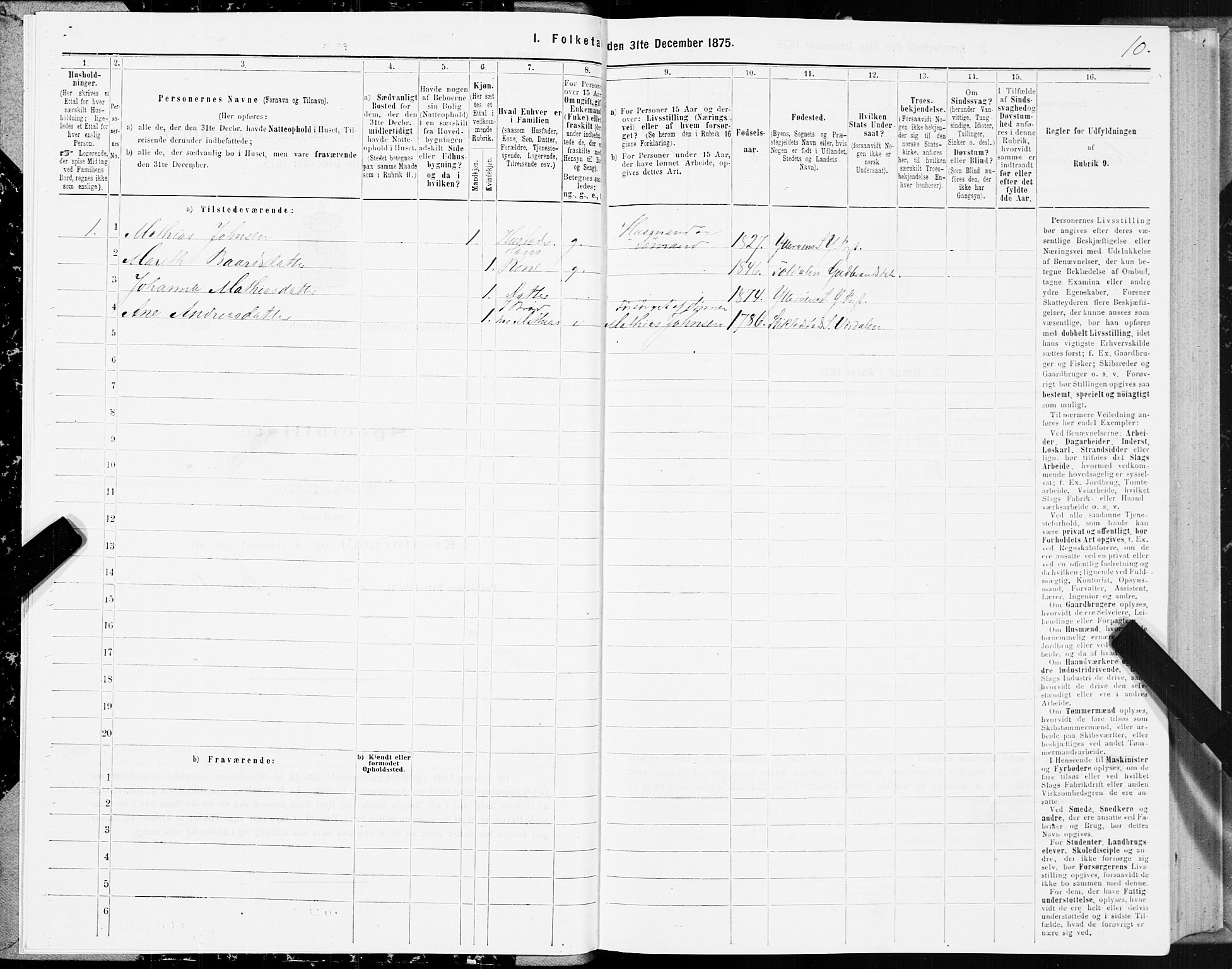 SAT, 1875 census for 1722P Ytterøy, 1875, p. 2010