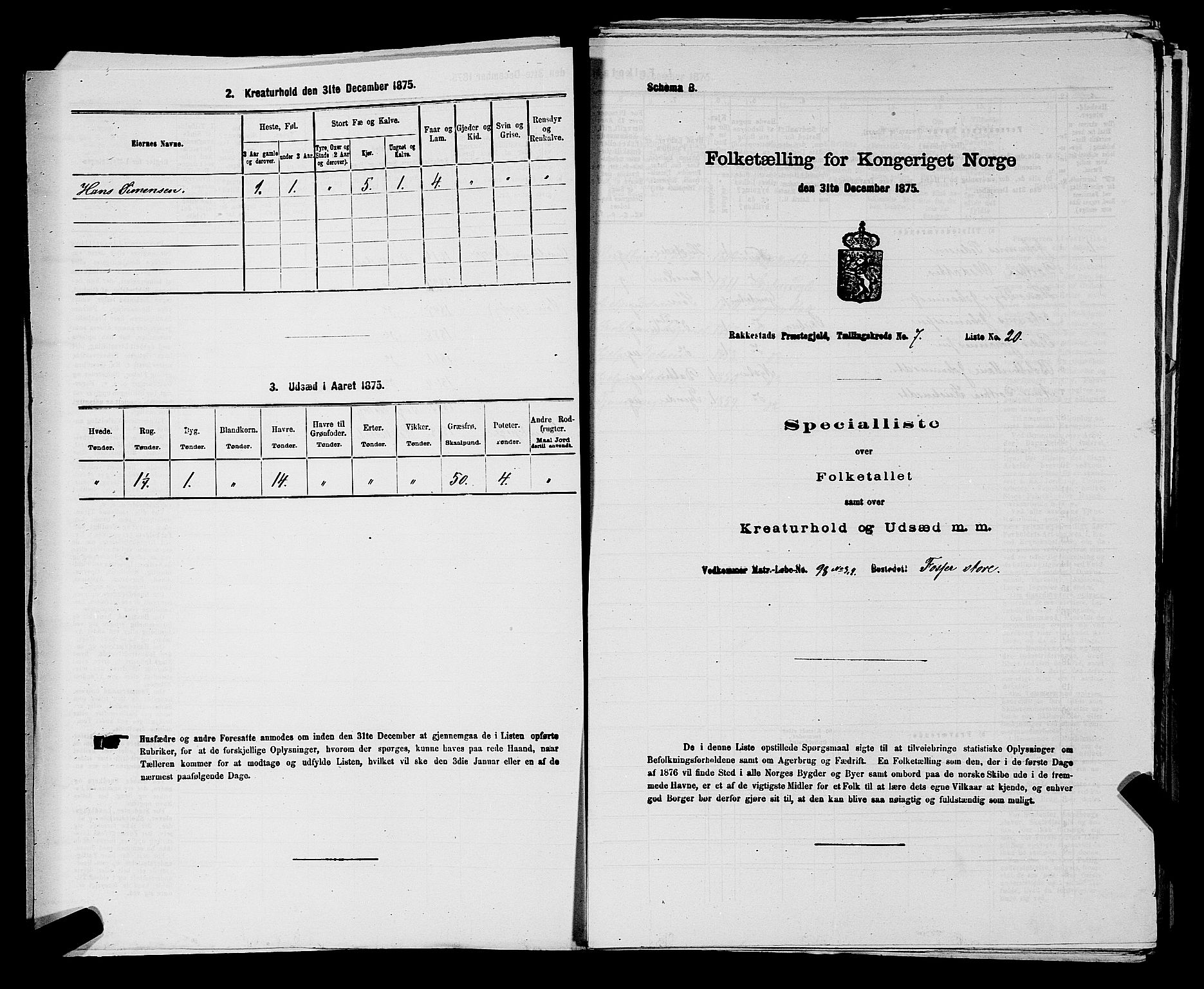 RA, 1875 census for 0128P Rakkestad, 1875, p. 740