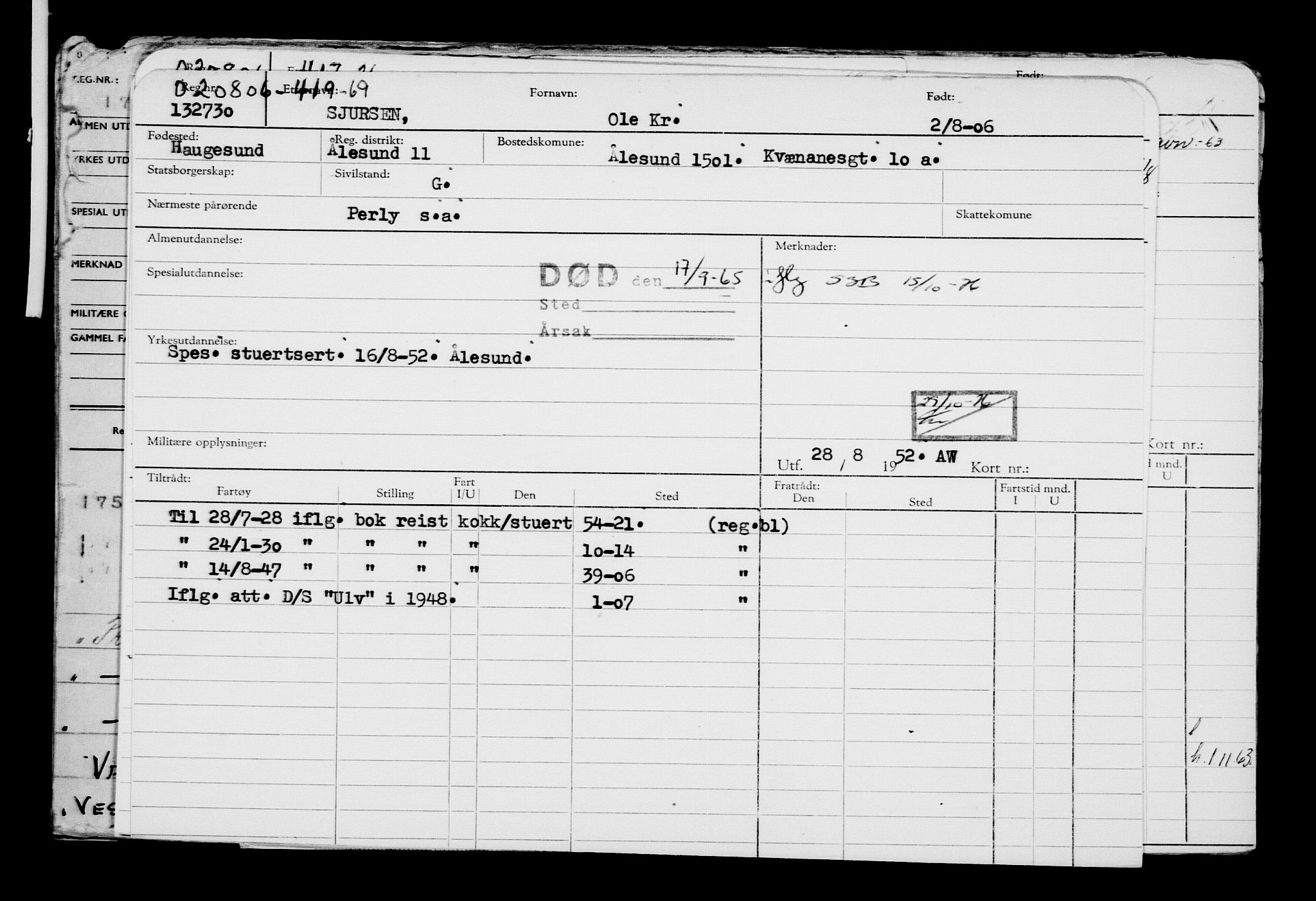 Direktoratet for sjømenn, AV/RA-S-3545/G/Gb/L0066: Hovedkort, 1906, p. 380