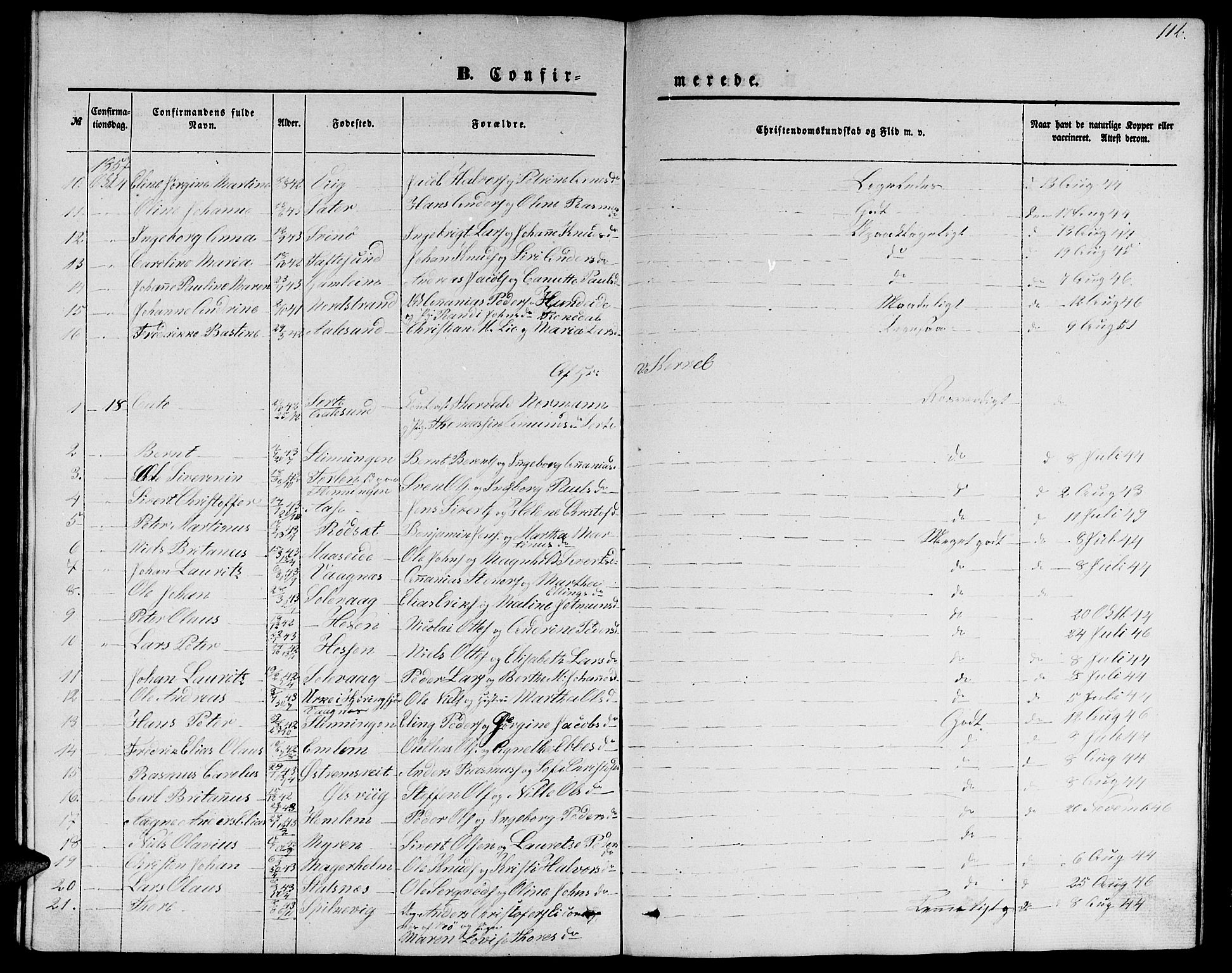 Ministerialprotokoller, klokkerbøker og fødselsregistre - Møre og Romsdal, AV/SAT-A-1454/528/L0427: Parish register (copy) no. 528C08, 1855-1864, p. 112