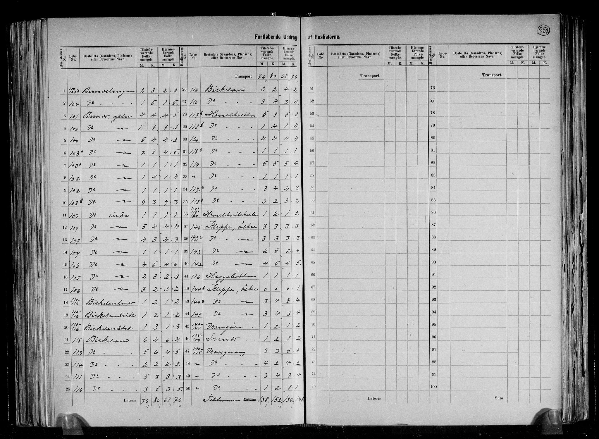 RA, 1891 census for 1253 Hosanger, 1891, p. 11