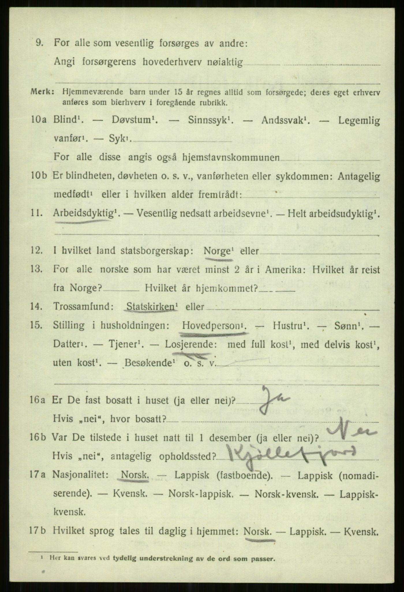 SATØ, 1920 census for Karlsøy, 1920, p. 1746